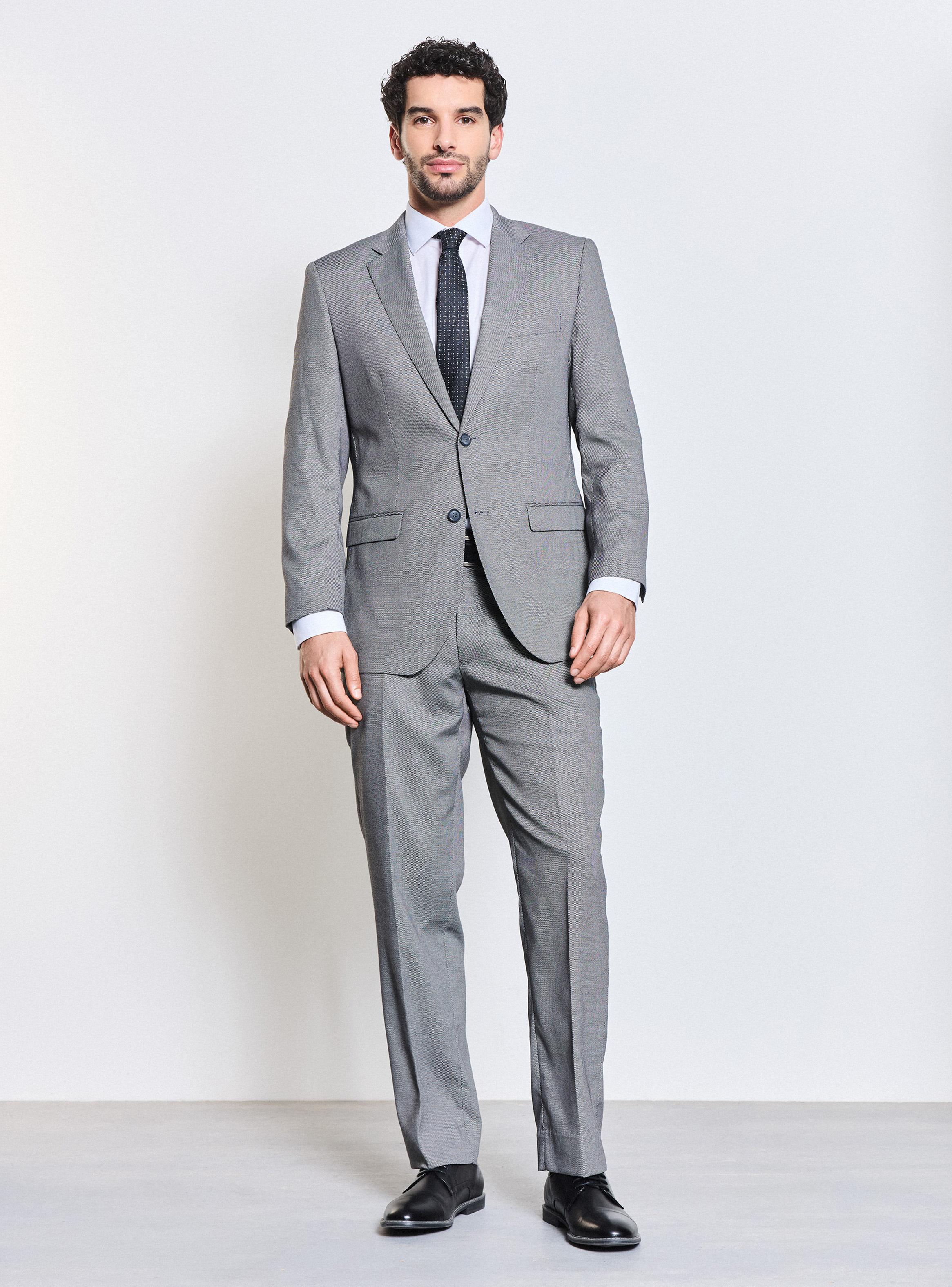 Traje Recto Regular Fit Fantasía Ojo de Perdíz-4