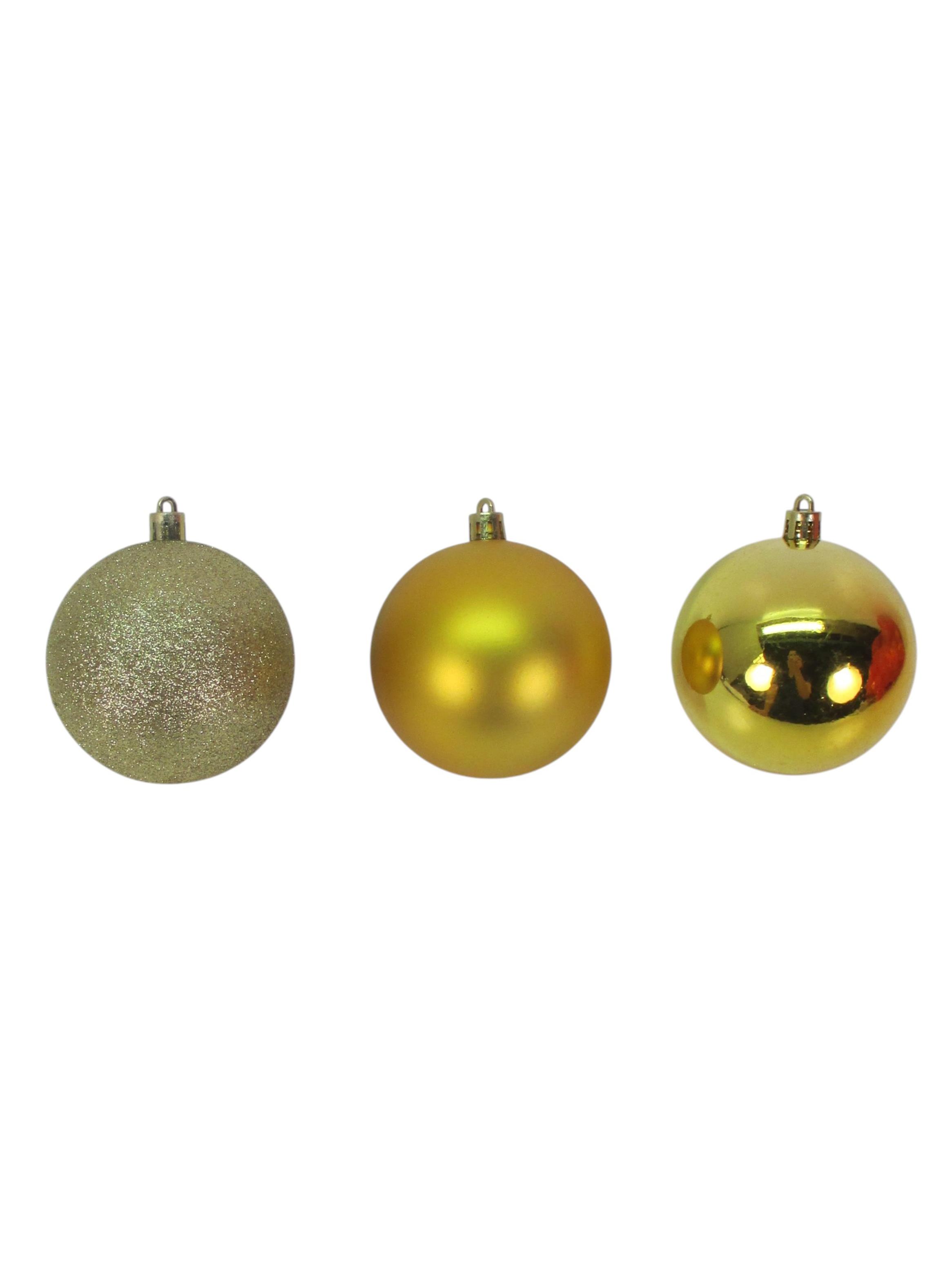Set de 9 Esferas Navidad Doradas 8 cm-2