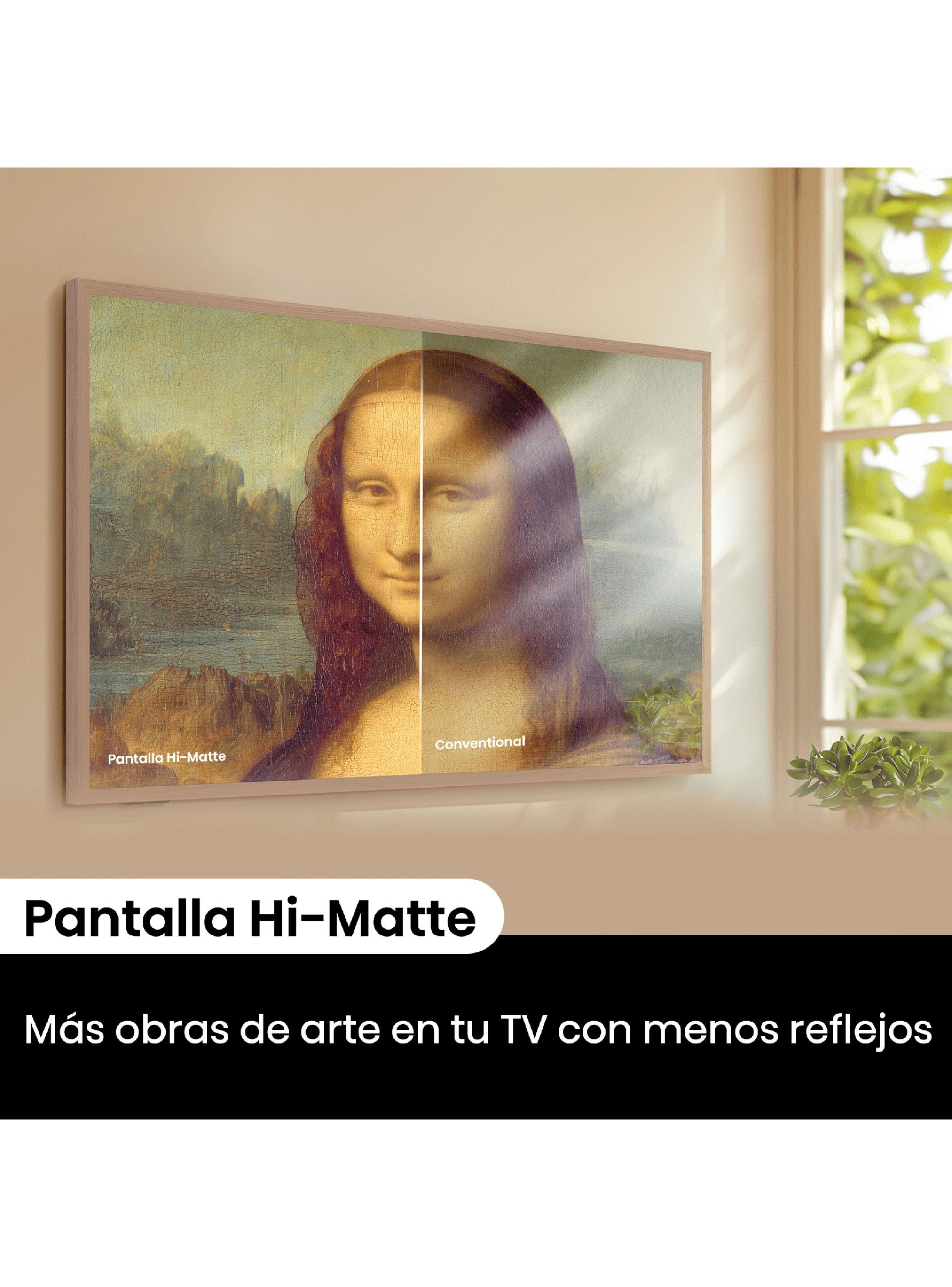 QLED Smart TV 55" 4K UHD Canvas TV + Marco Color Madera-7