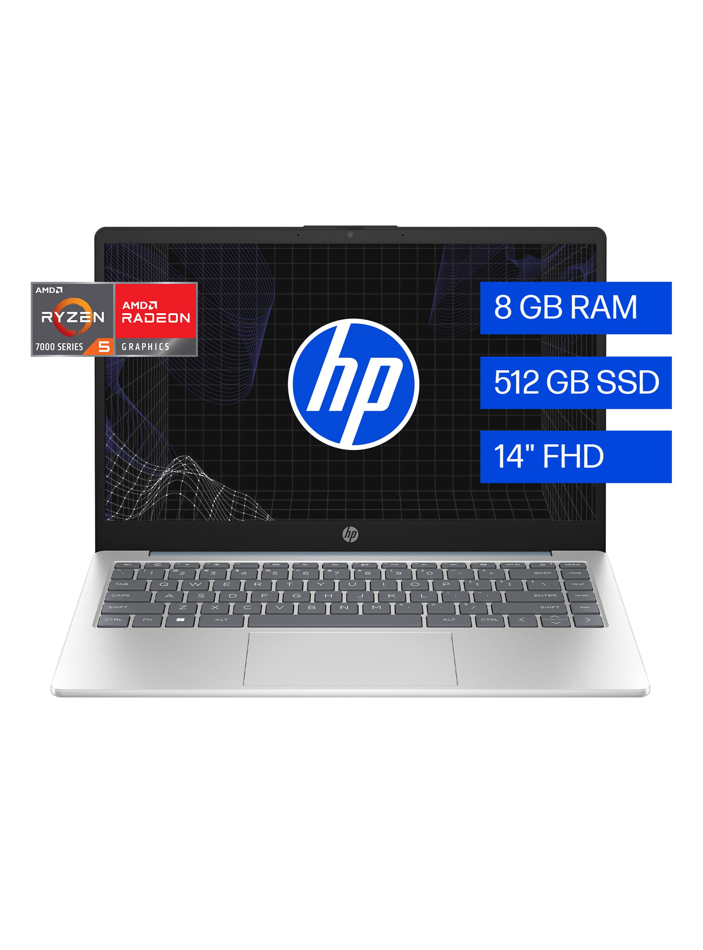 Notebook HP 14-EM0017LA AMD Ryzen5 7520U 8GB RAM 512GB SSD 14" Full HD Webcam 1080p Wi-Fi 6-1