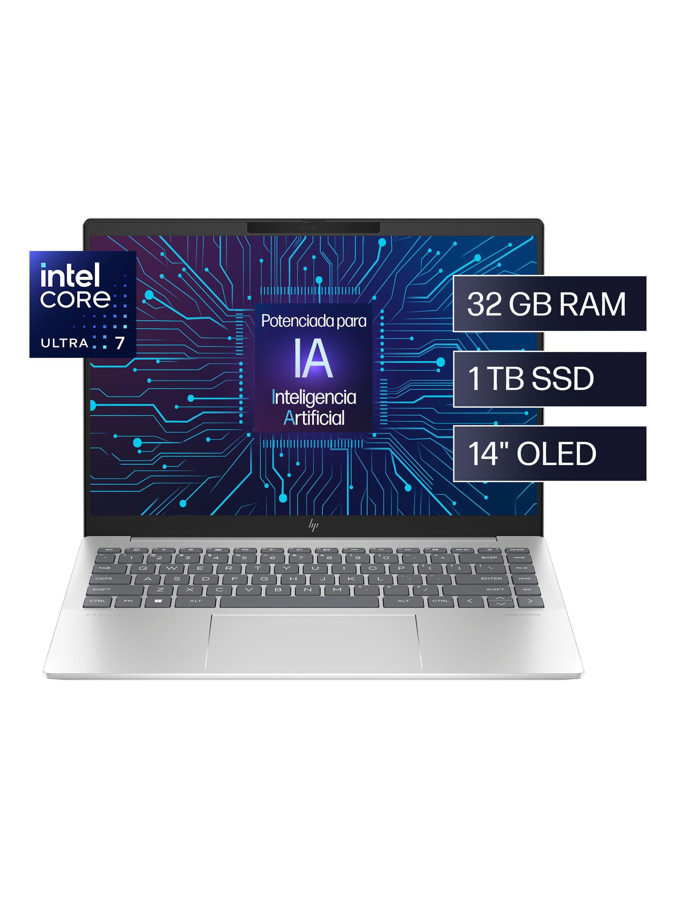 Notebook Pavilion Plus 14-ew1001la Intel Core Ultra 7 32GB RAM  1TB SSD 14" 3K 120 Hz Windows 11 Home-1