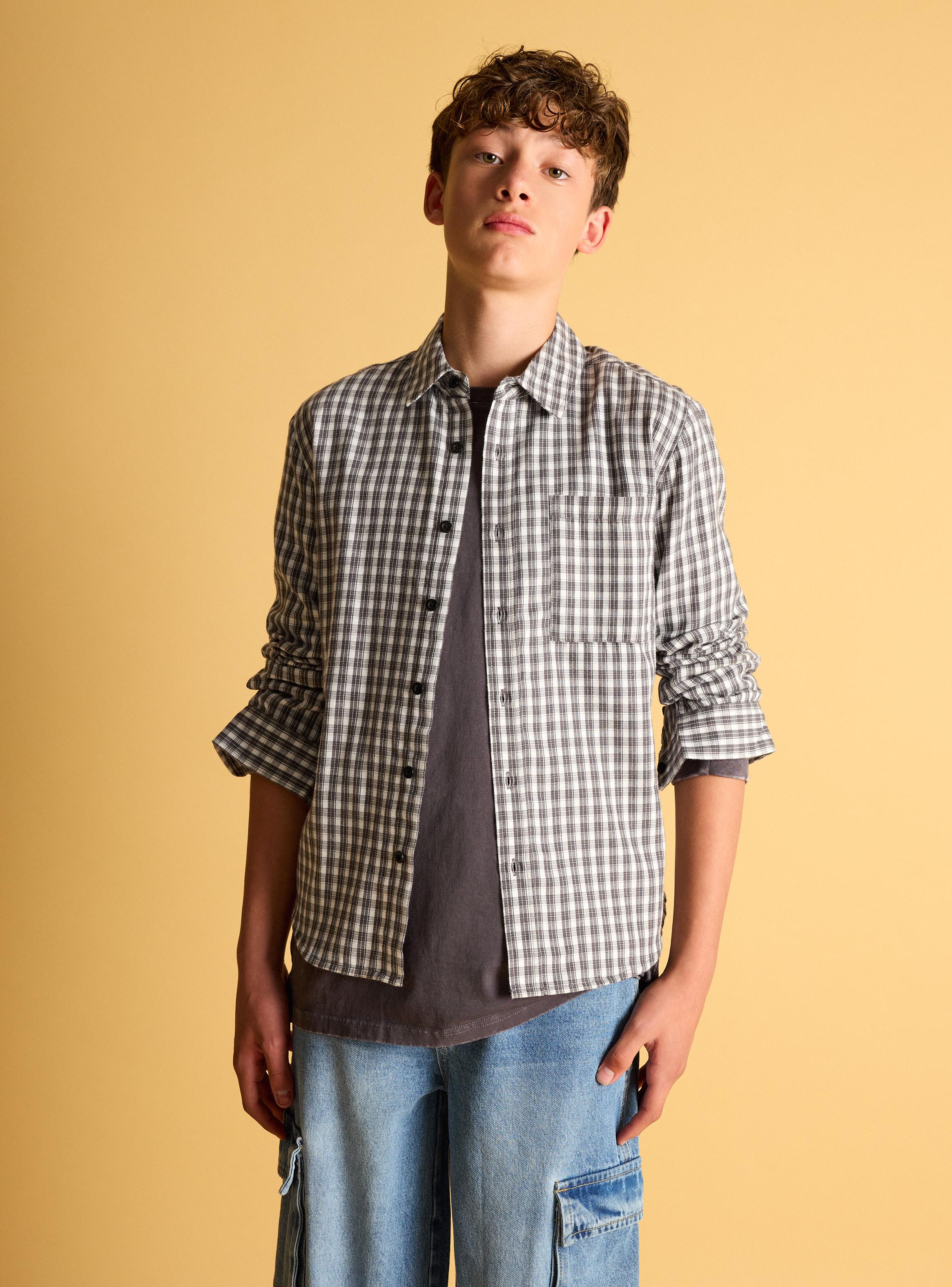 Camisa Escocesa Relaxed Fit-0