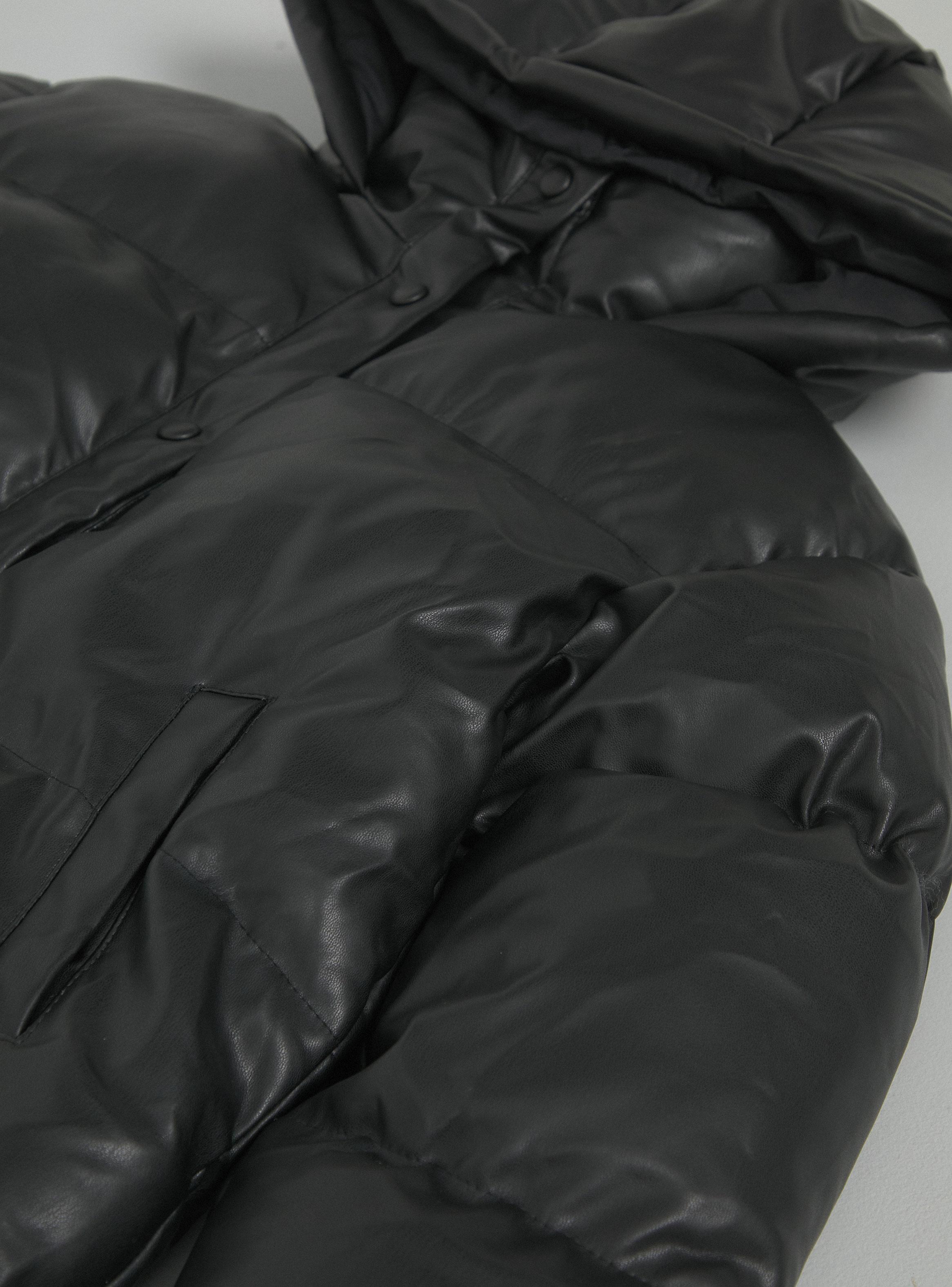 Parka Puffa con Capucha y Bolsillos-4