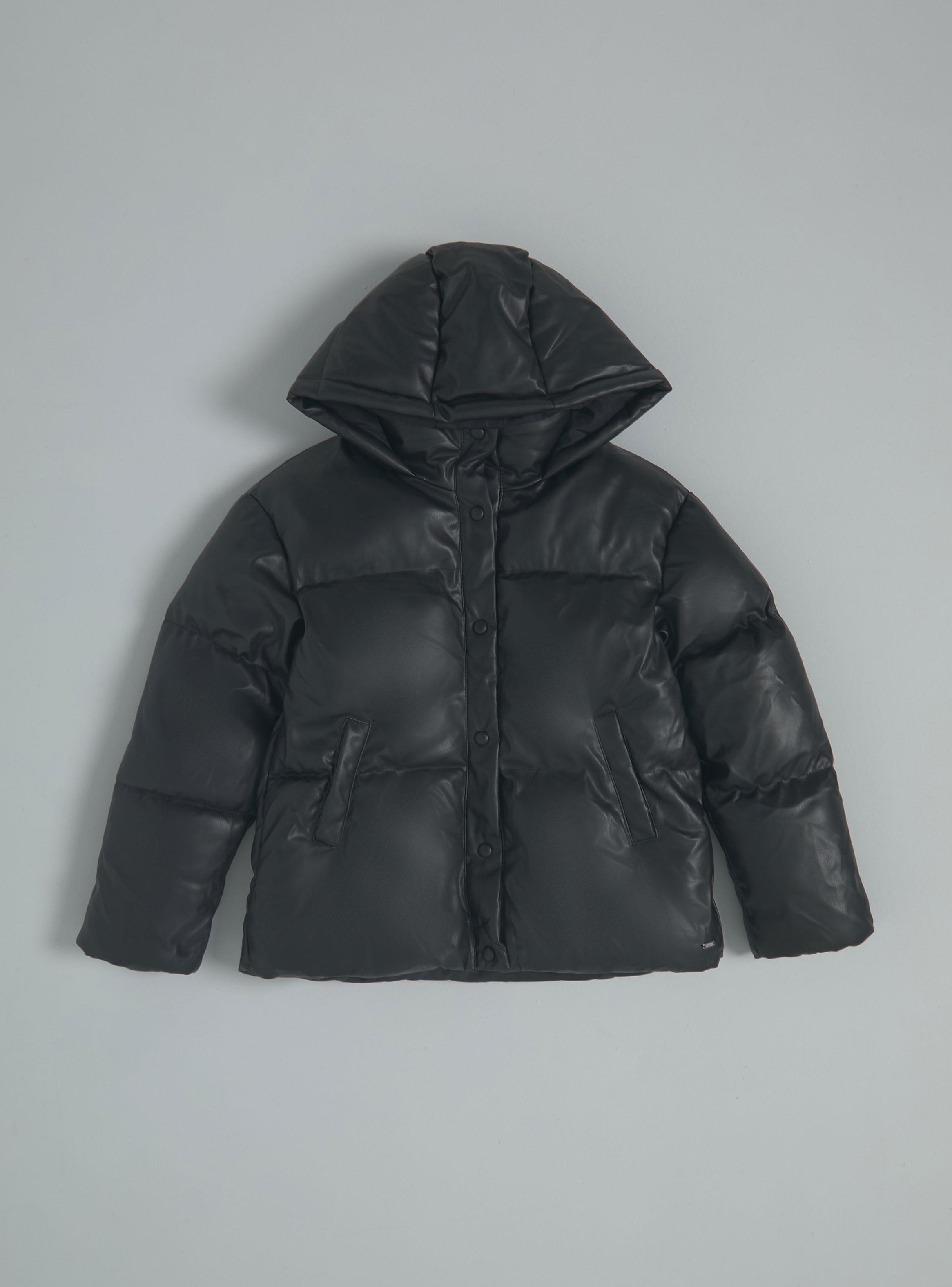 Parka Puffa con Capucha y Bolsillos-2