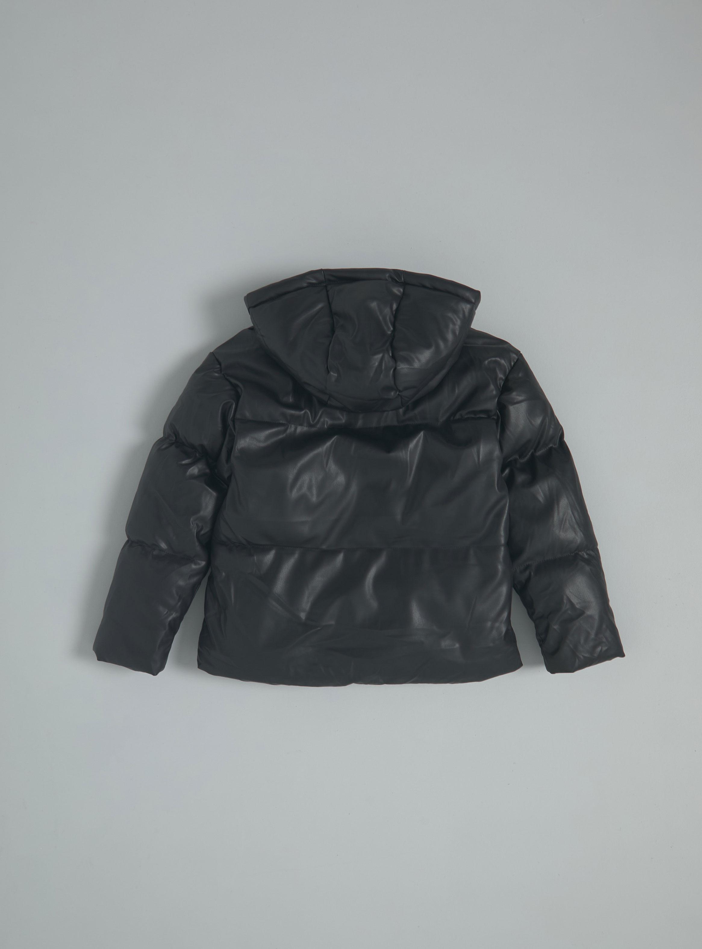 Parka Puffa con Capucha y Bolsillos-3