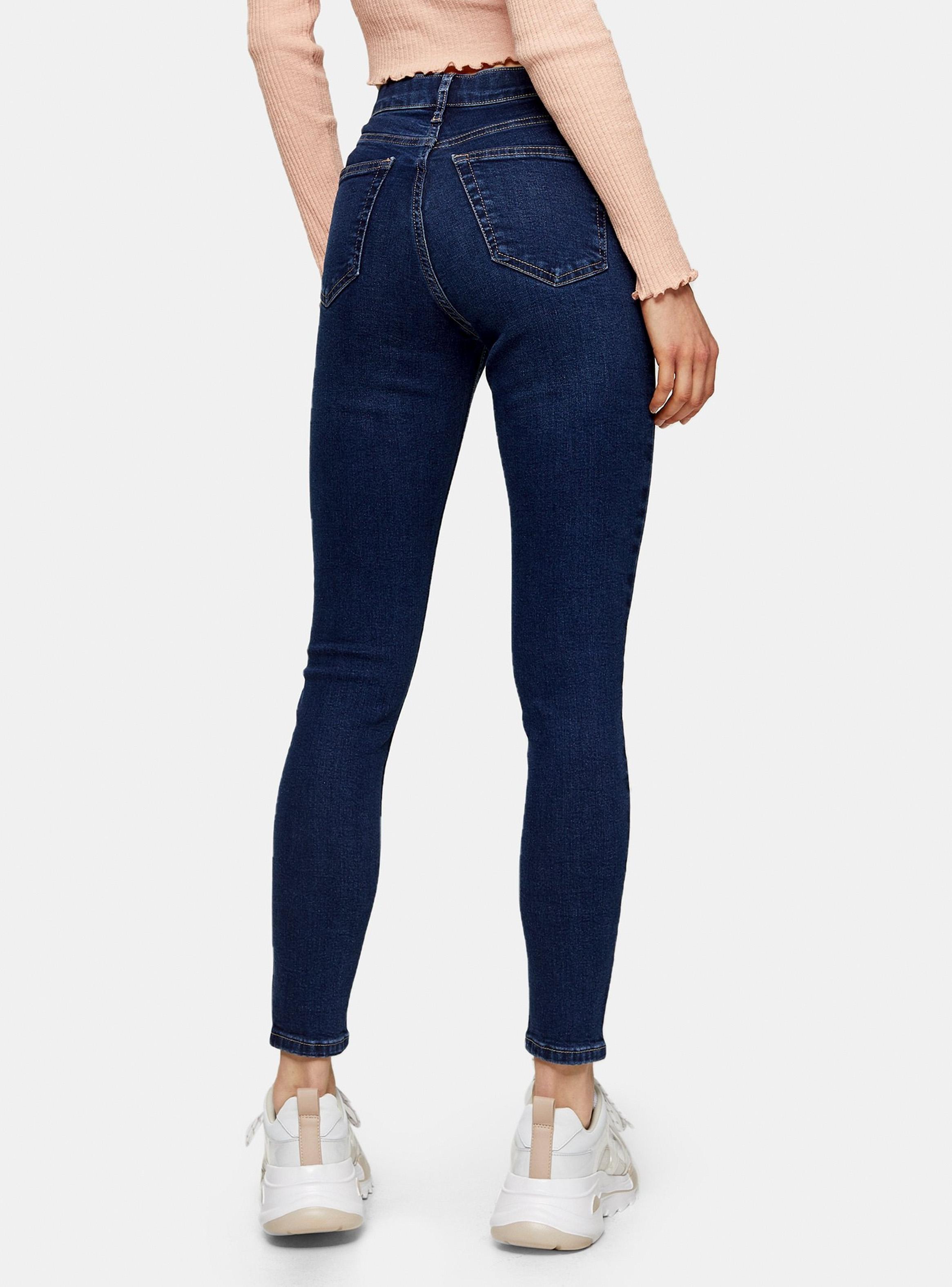 Jeans Jamie Indigo Tiro Alto Largo 32 Topshop-1