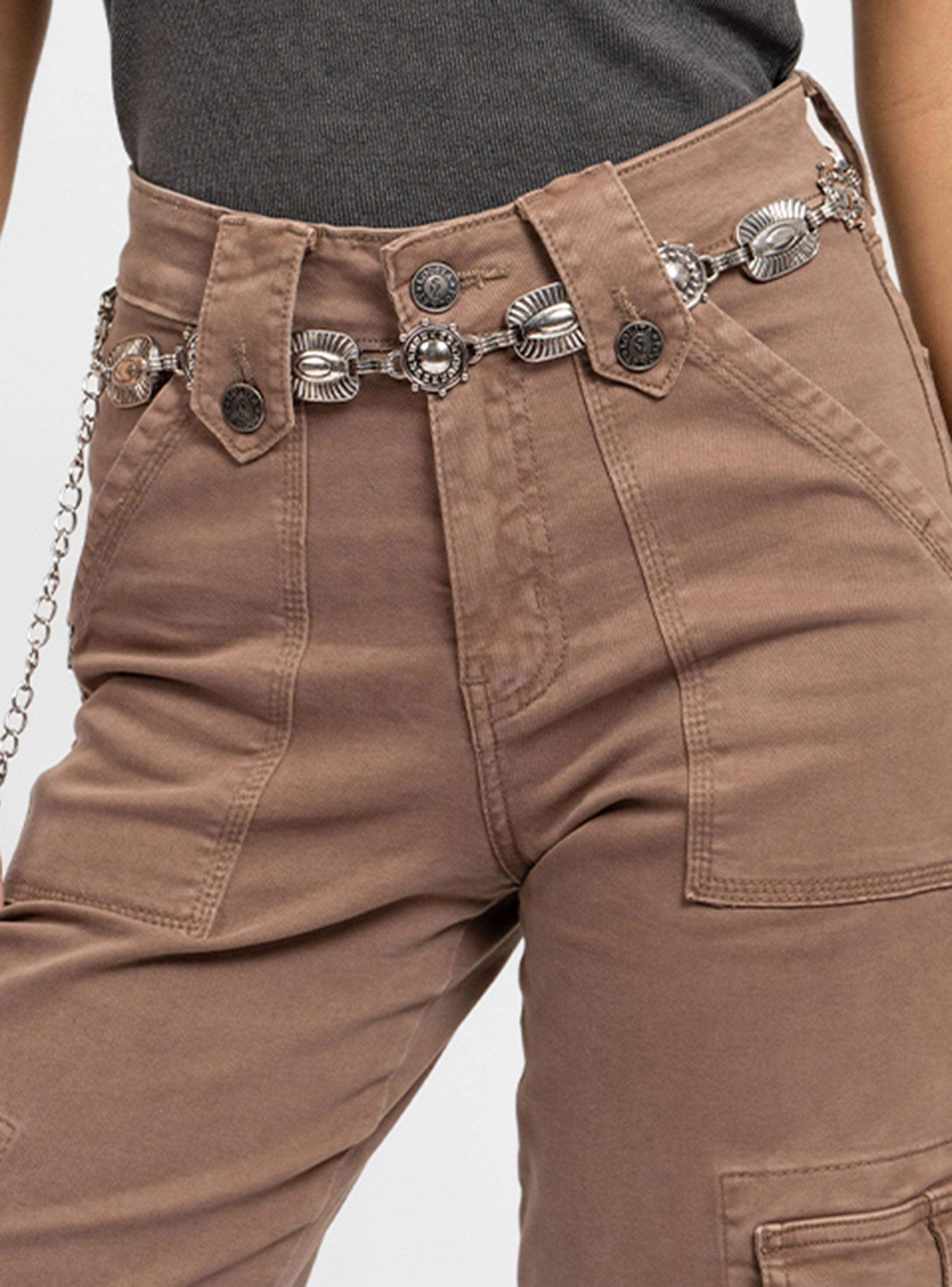 Jeans Cargo Tiro Alto Juana Café-2