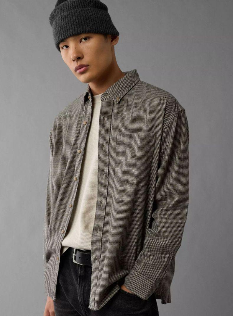 Camisa AE Flannel Modelo Escocés-0