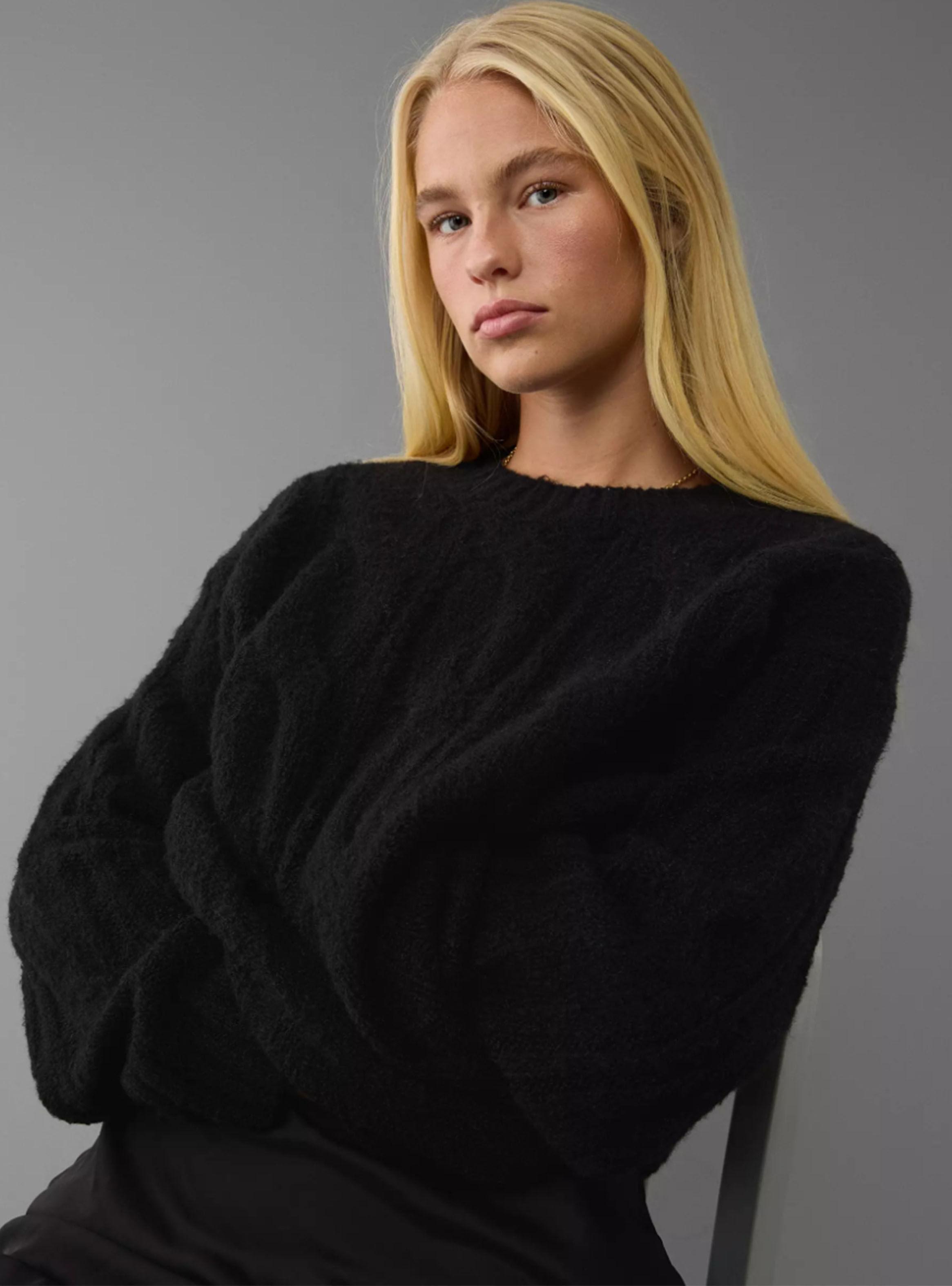 Sweater Whoa So Soft en Punto Trenzado-2