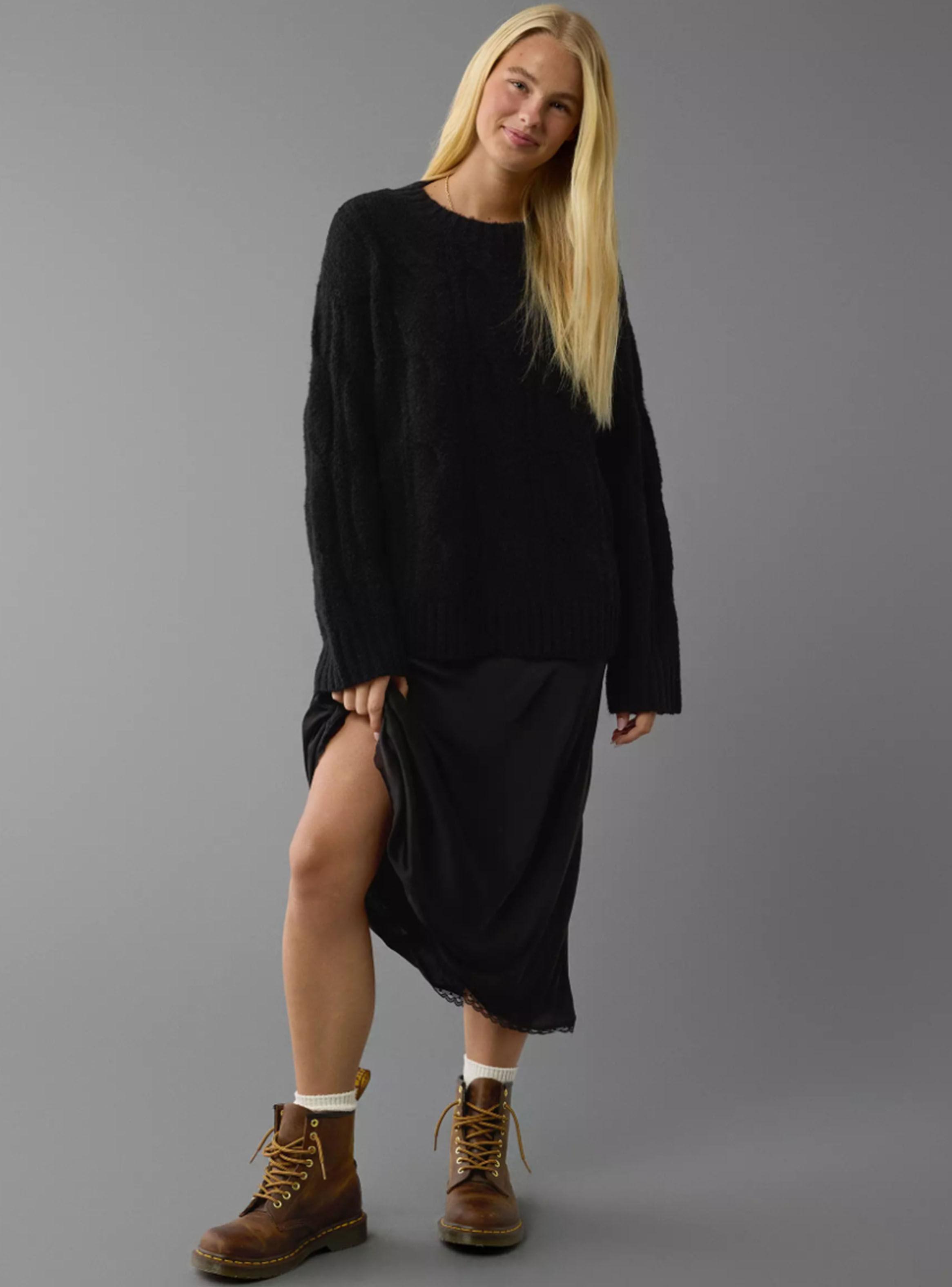 Sweater Whoa So Soft en Punto Trenzado-3