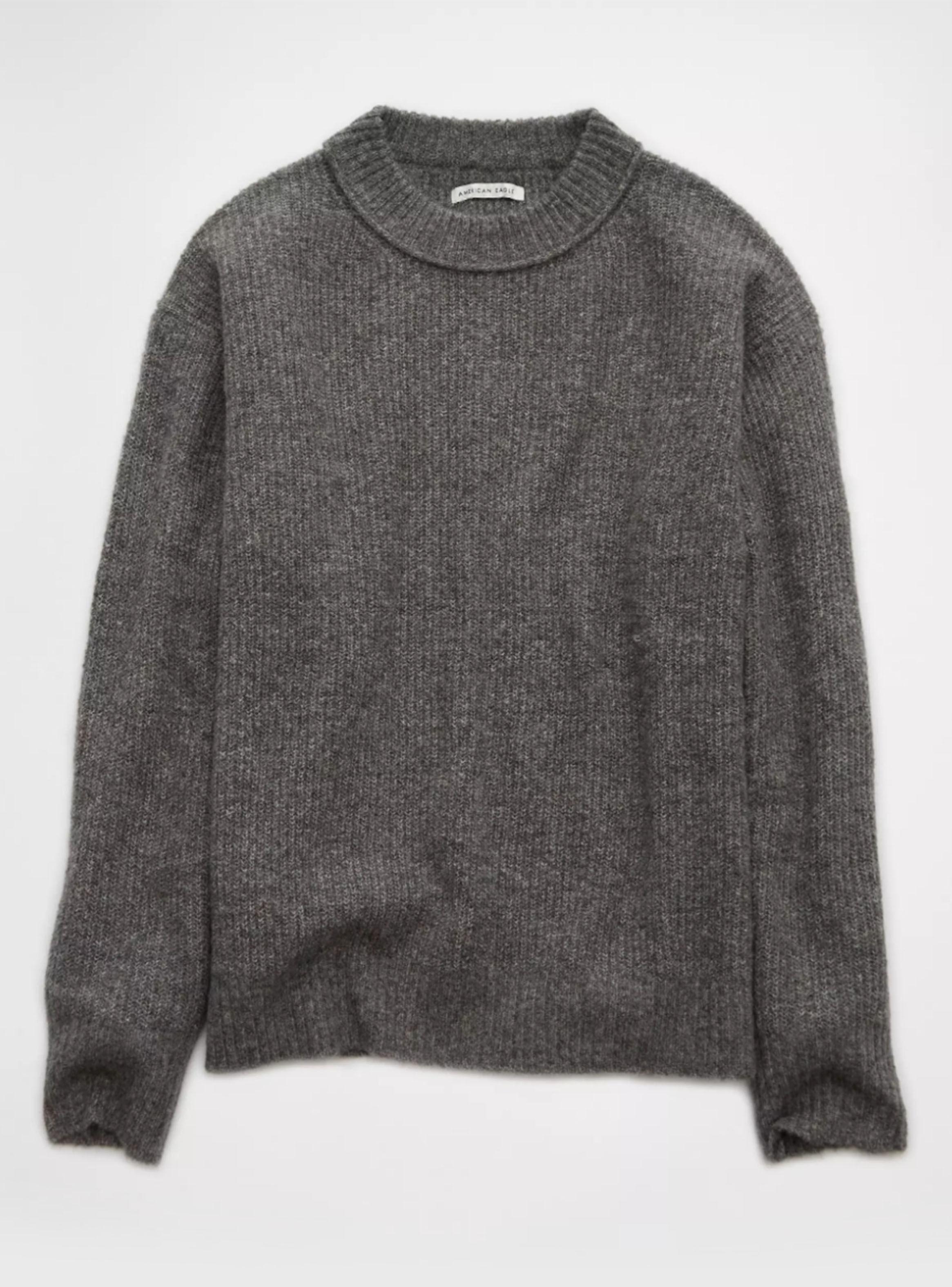 Sweater Ae Whoa So Soft en Punto Trenzado-3