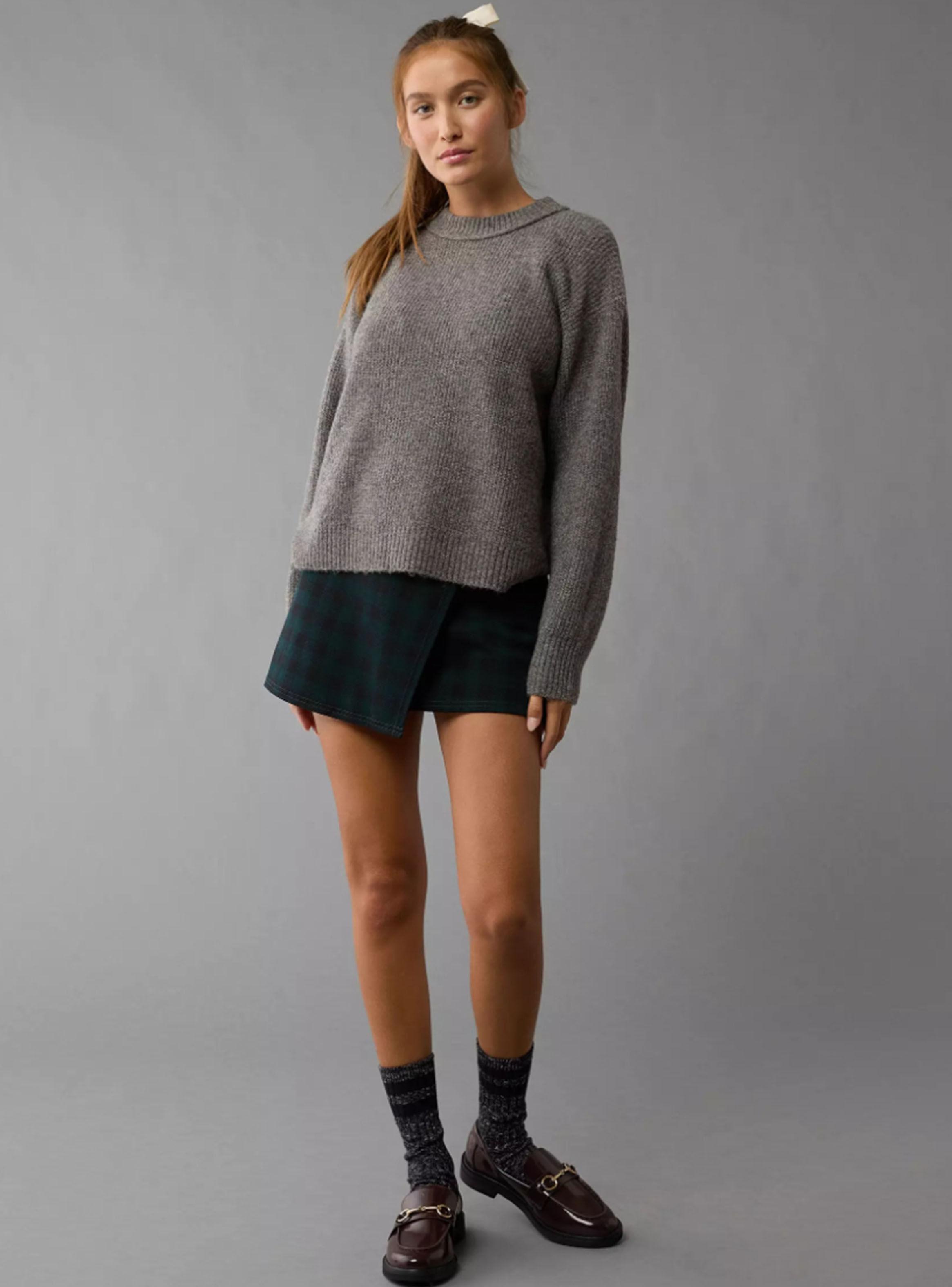 Sweater Ae Whoa So Soft en Punto Trenzado-2