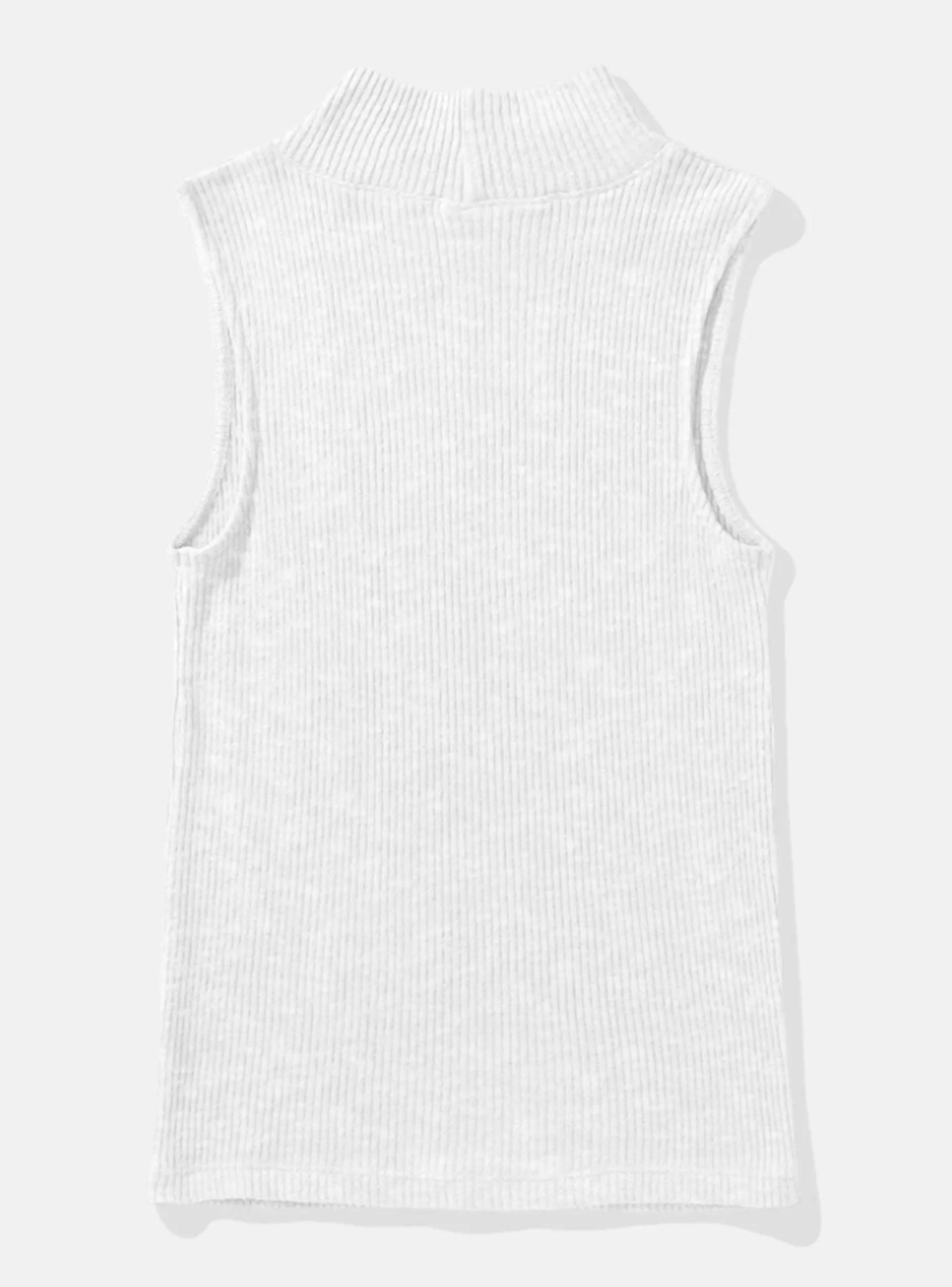 Polera Rib sin Mangas Cuello Alto-3