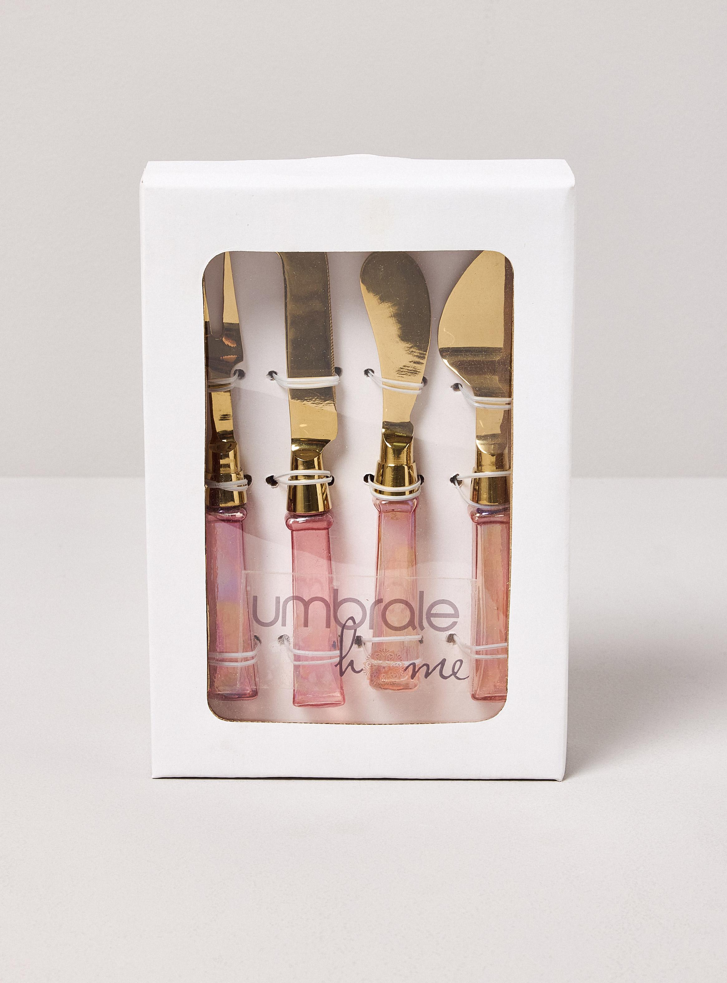 Set 4 Cuchillos Queso Pink-2