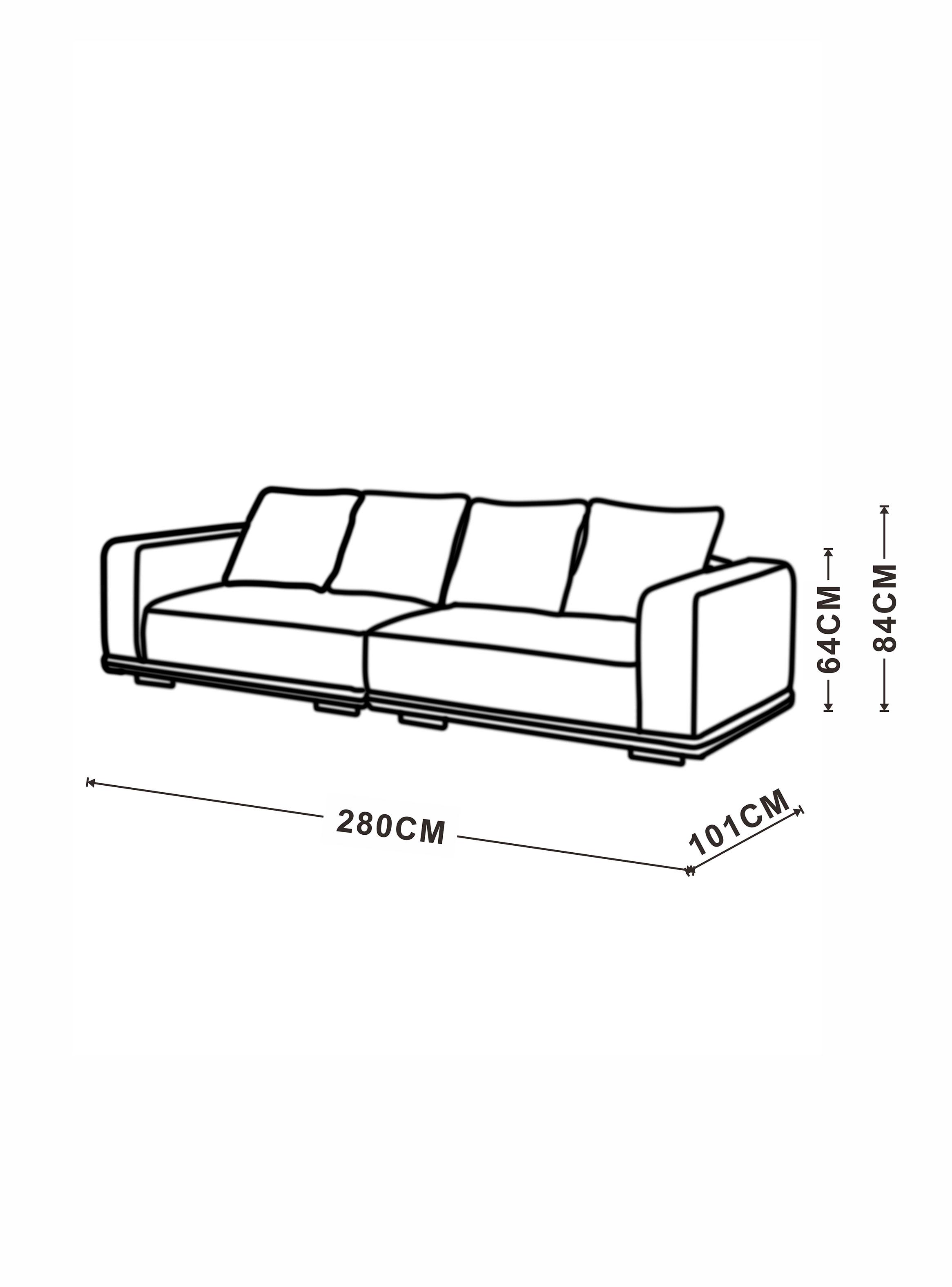 Sofá Berliner 4S 280x101x84-64 cm-2