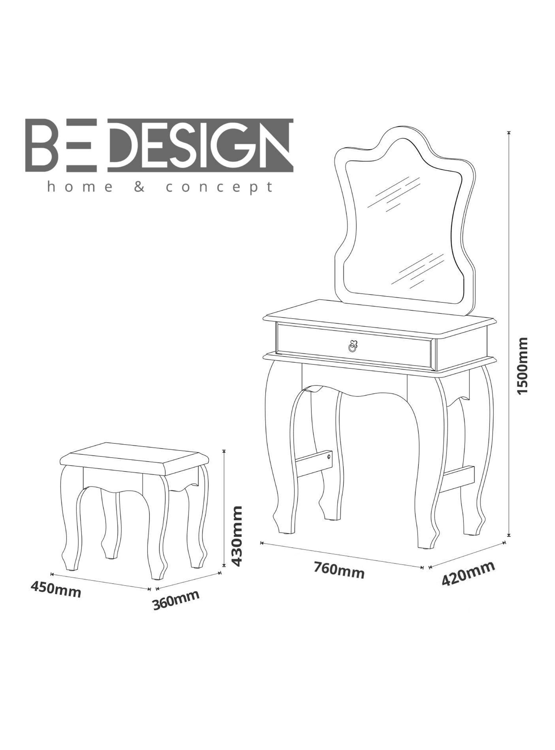 Tocador Blanco con Espejo Luxury-1