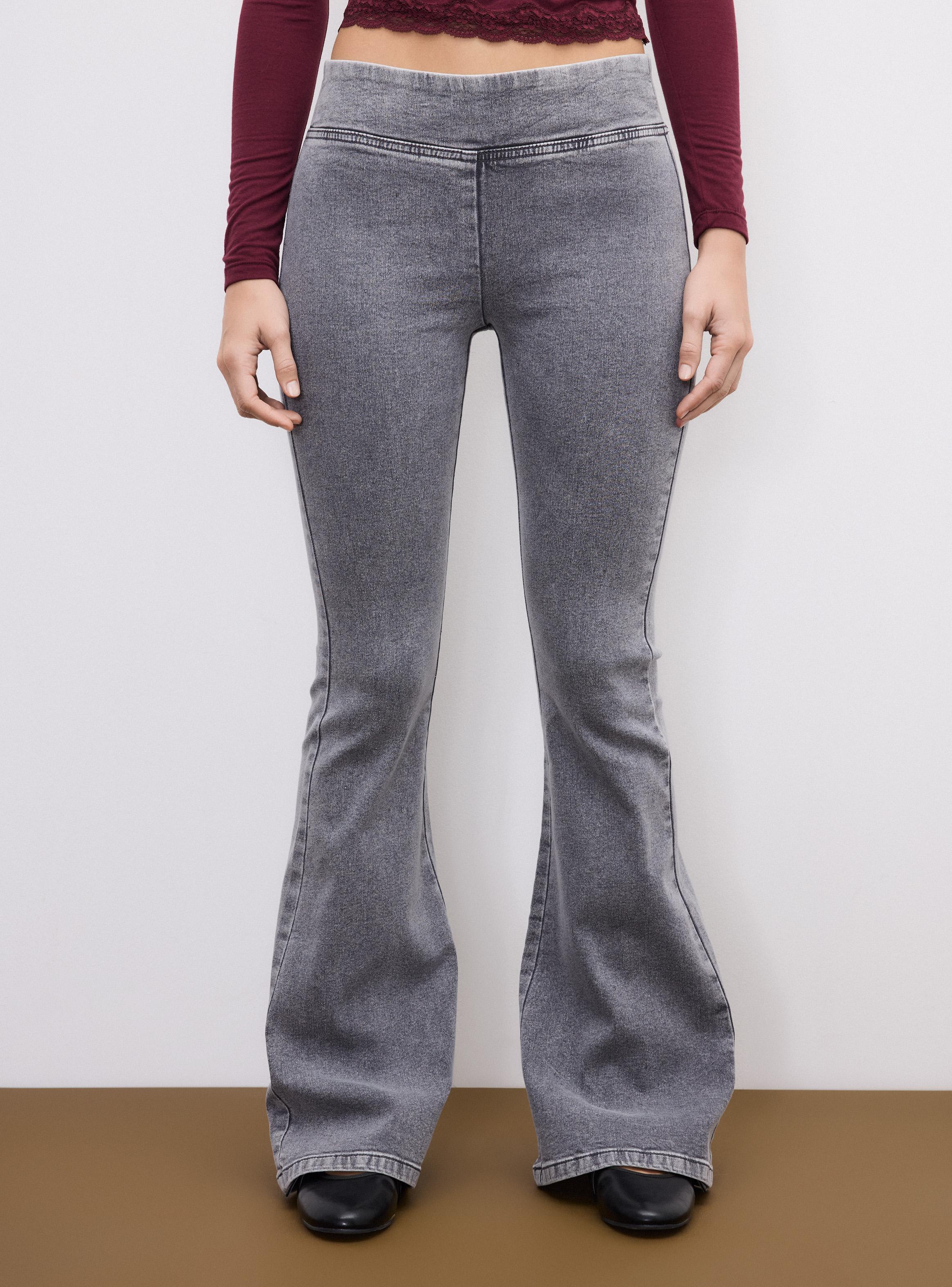 Jeans Flare Legging Pull On Tiro Bajo-0