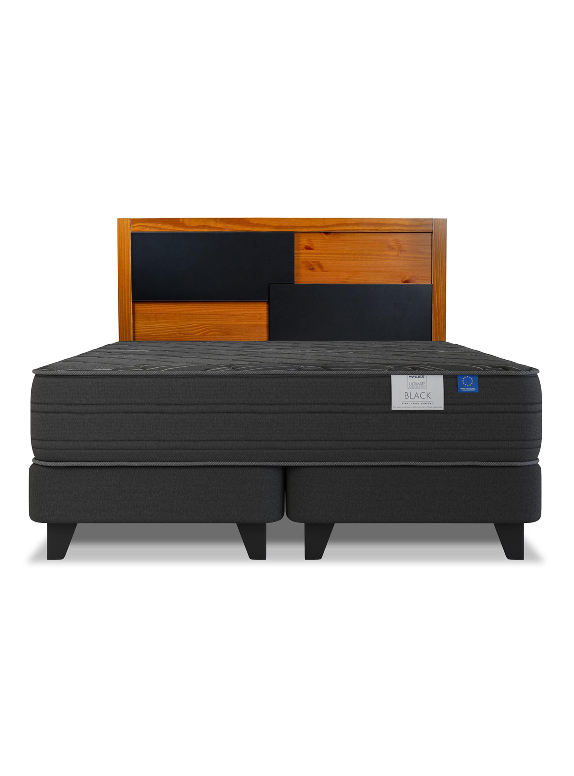 Cama Europea King Black Base Dividida-2