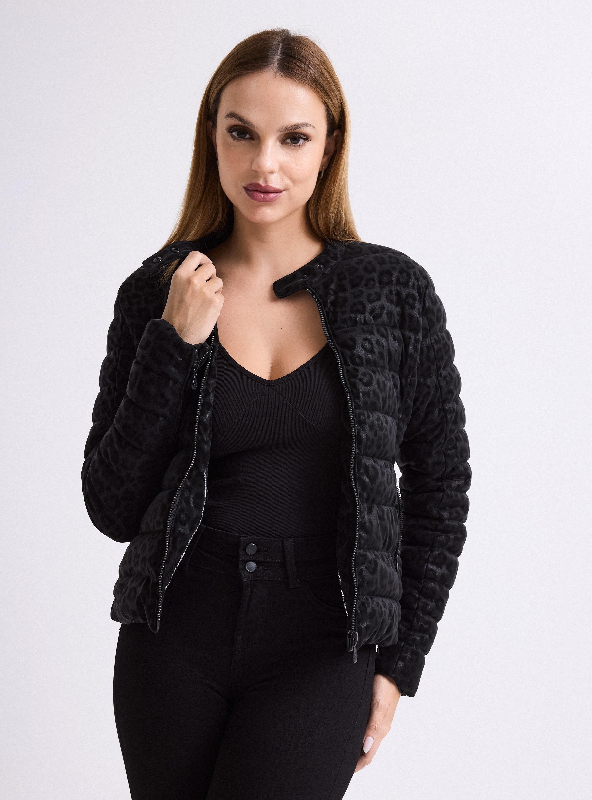 Parka Biker Pu Animal Print-0
