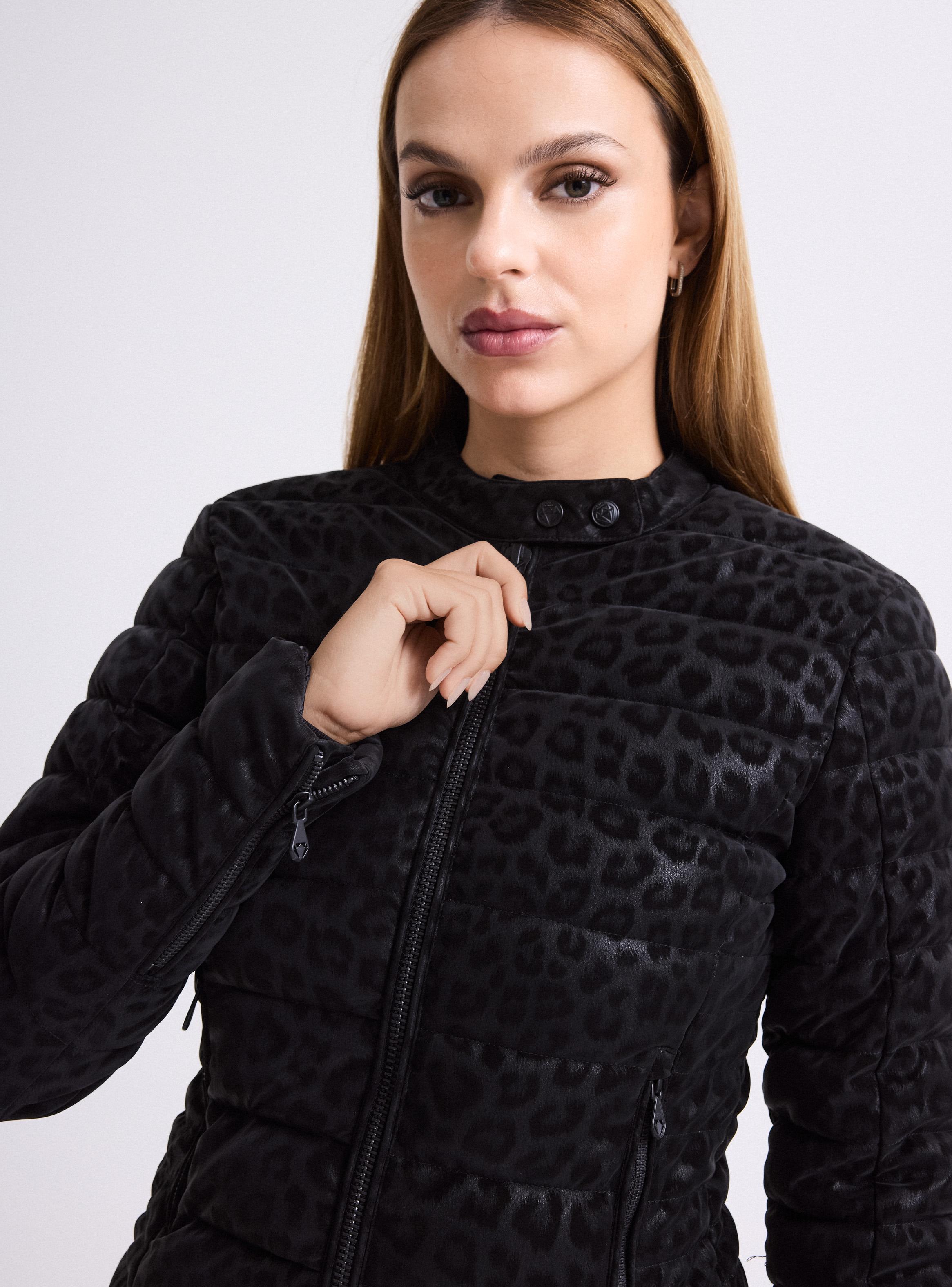Parka Biker Pu Animal Print-3