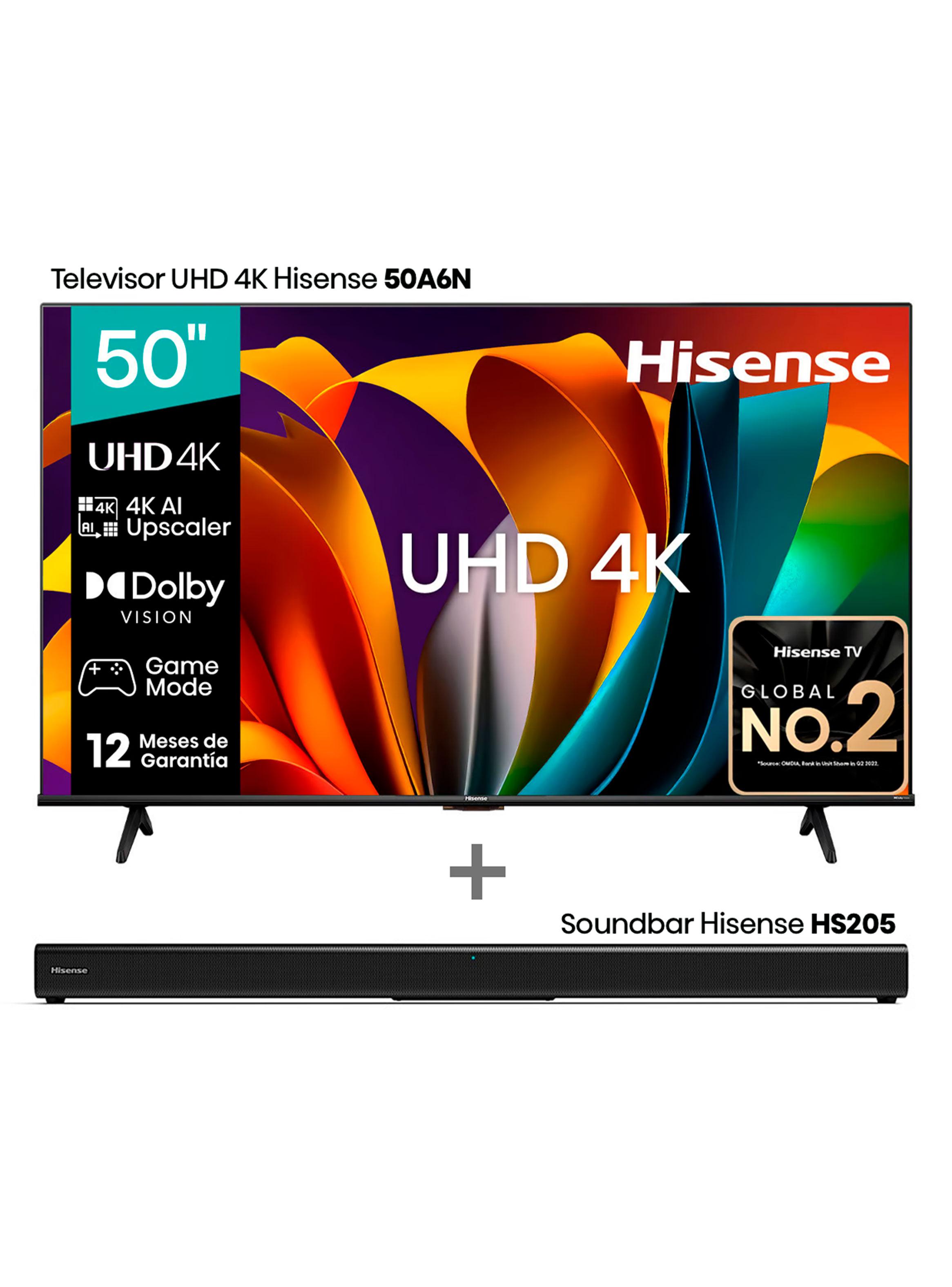 LED Smart TV 50'' 4K UHD 50A6N + Soundbar HS205-2