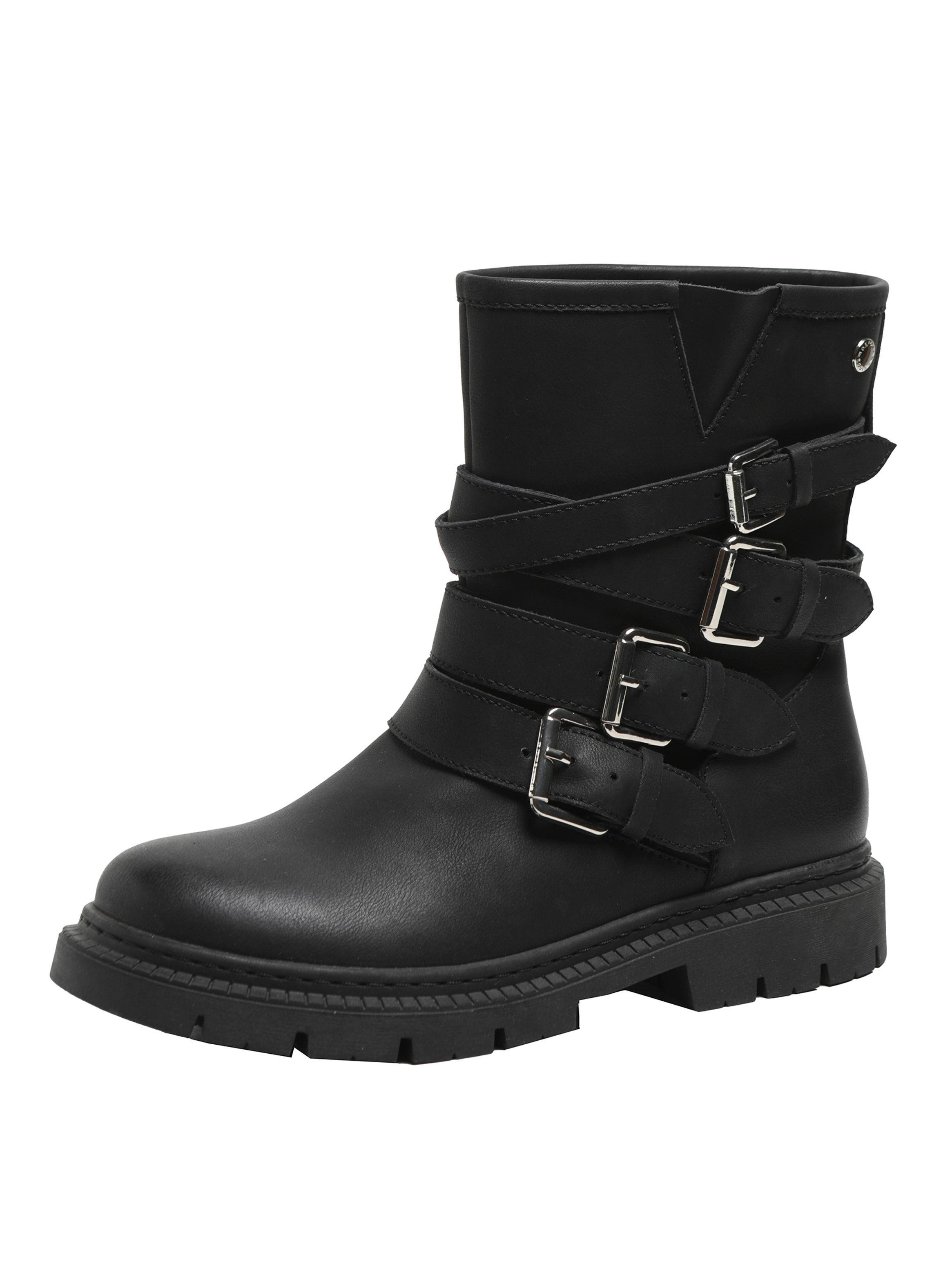 Bota  Cuero Detalle Cuatro Hebilla 250364-3