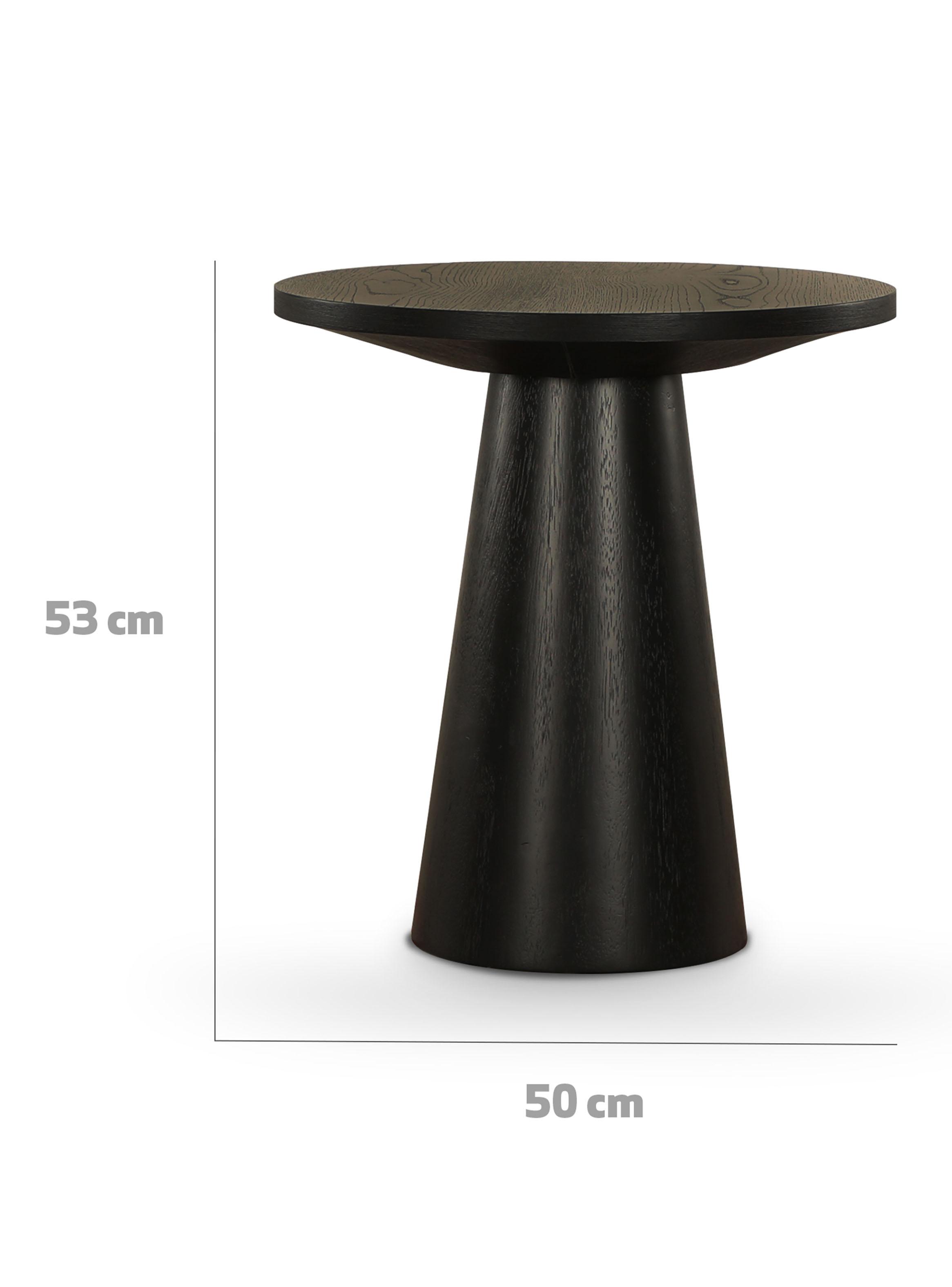 Mesa de Centro Redonda Blackburn 50x50 cm Negro-1