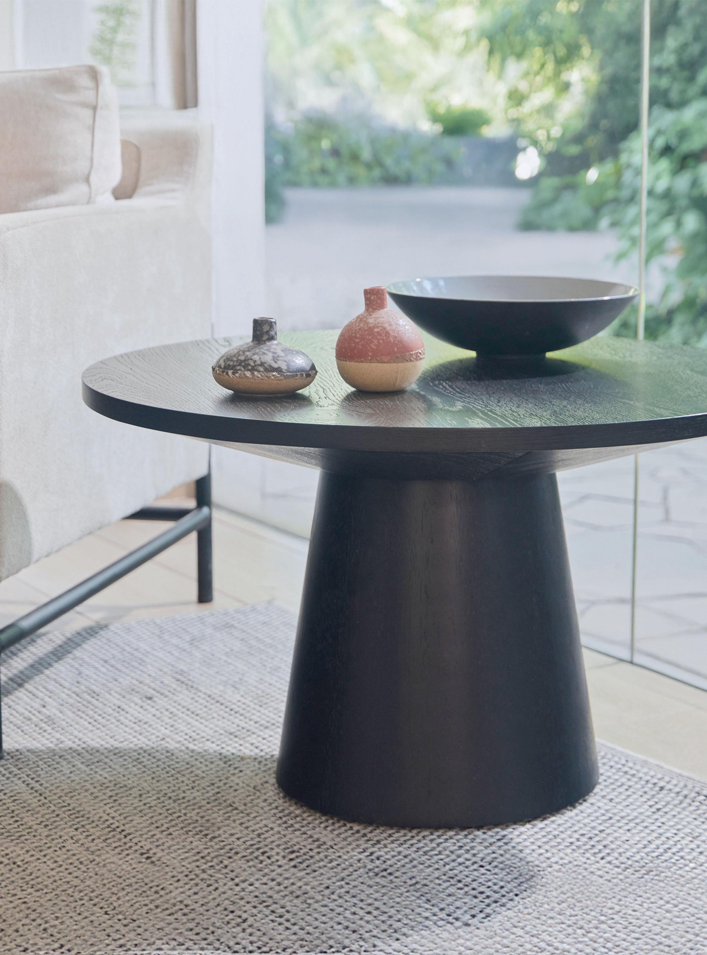 Mesa de Centro Redonda Blackburn 73x73 cm Negro-4