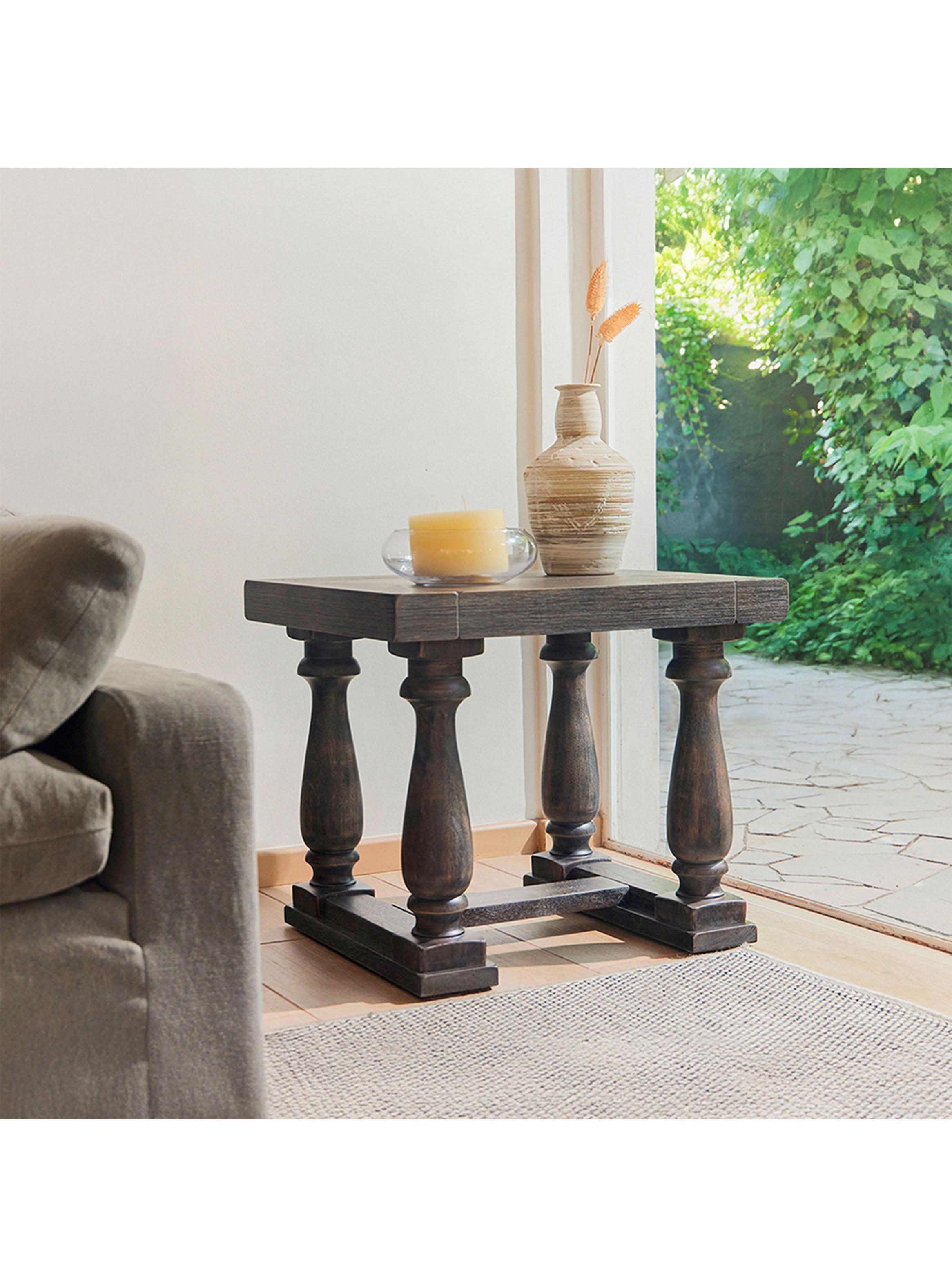 Mesa Lateral Rectangular Brigthon Gris Envejecido-4