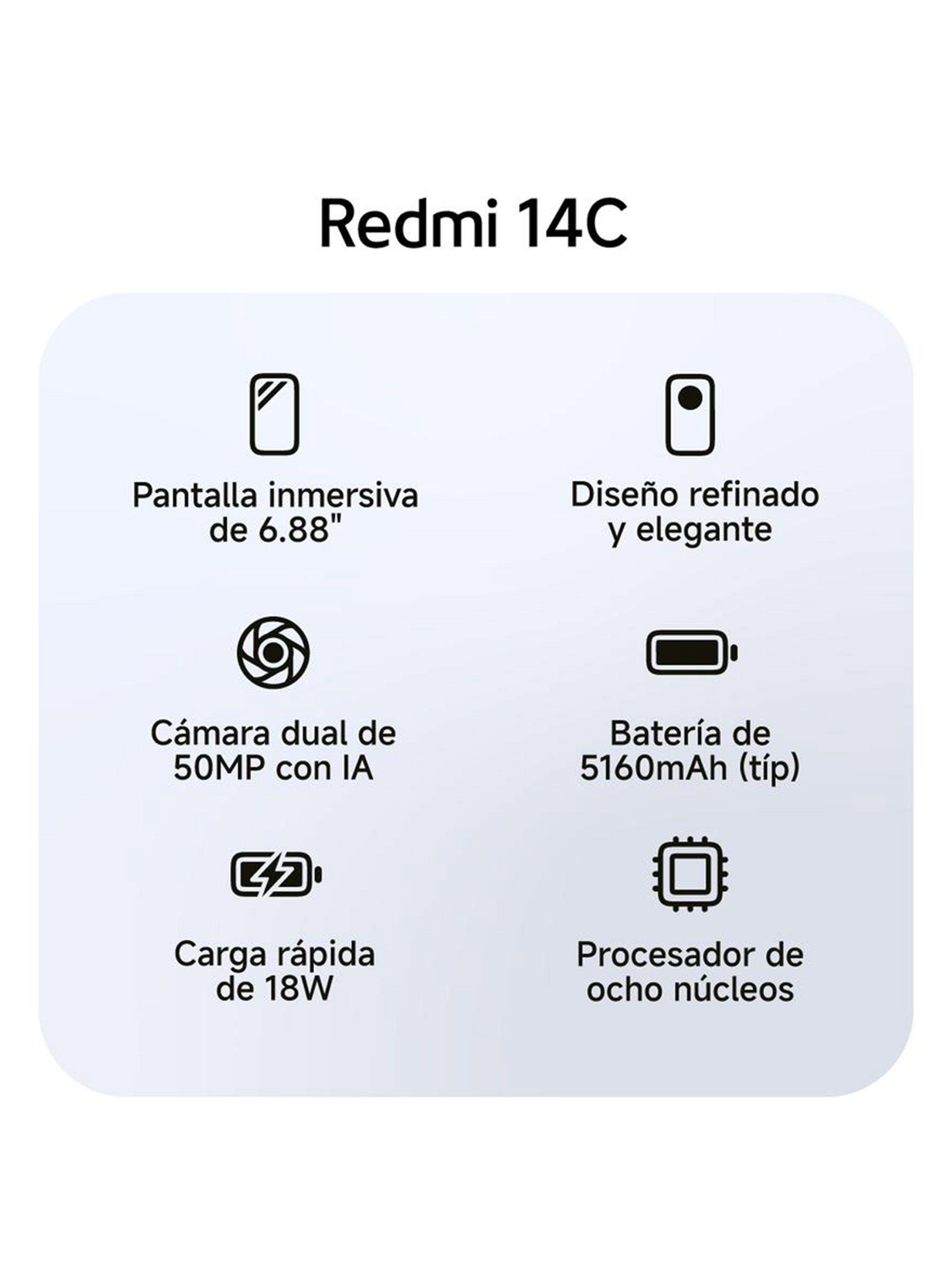 Smartphone Redmi 14C 128GB 6.8" Azul Liberado-4
