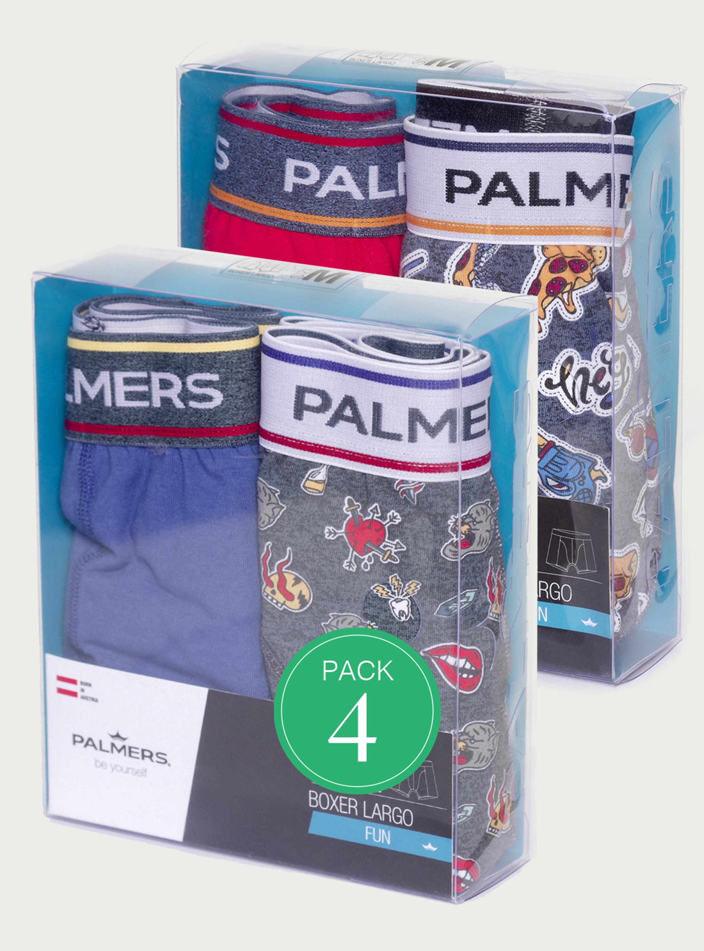 Pack 4 Boxer Calce Largo Algodón Palmers-1