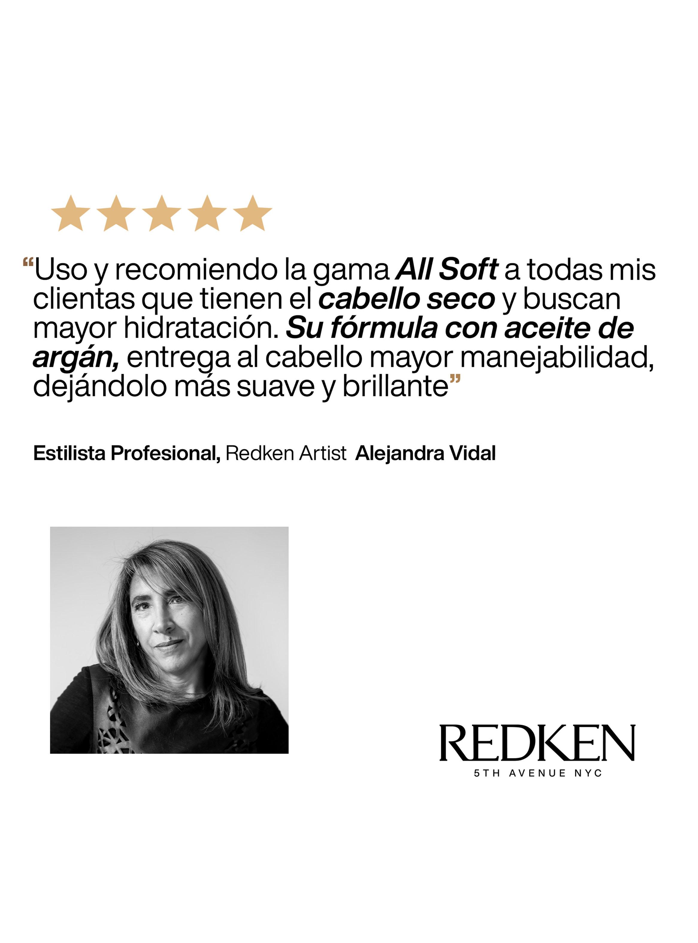 Set Hidratación Cabello Seco All Soft Shampoo 300ml + Acondicionador 300ml Redken-5