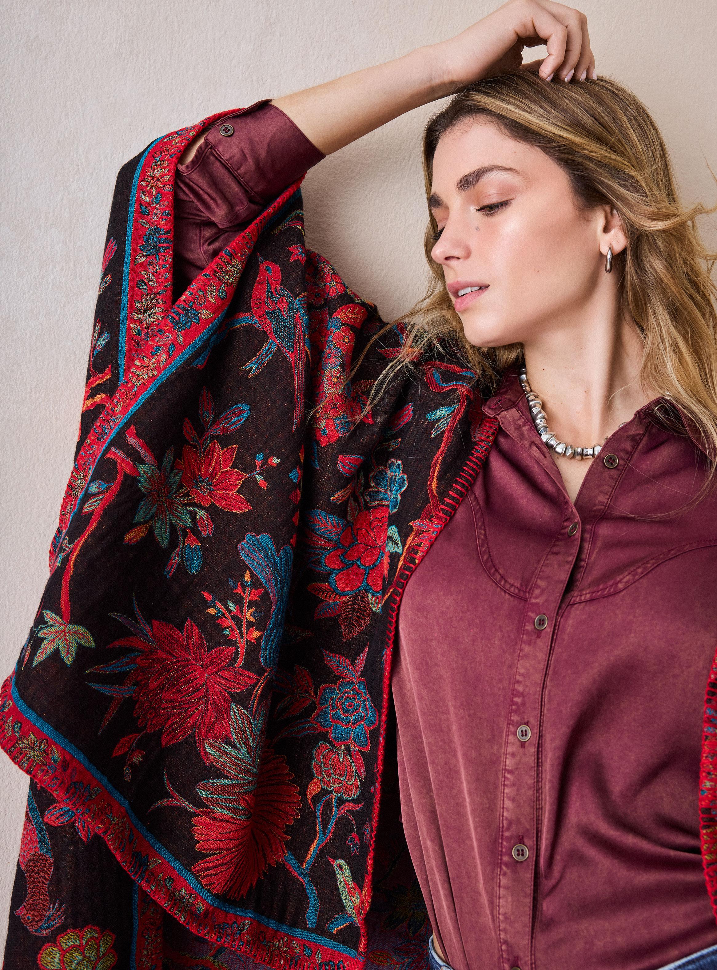 Chal Ruana Diseño Floral-4