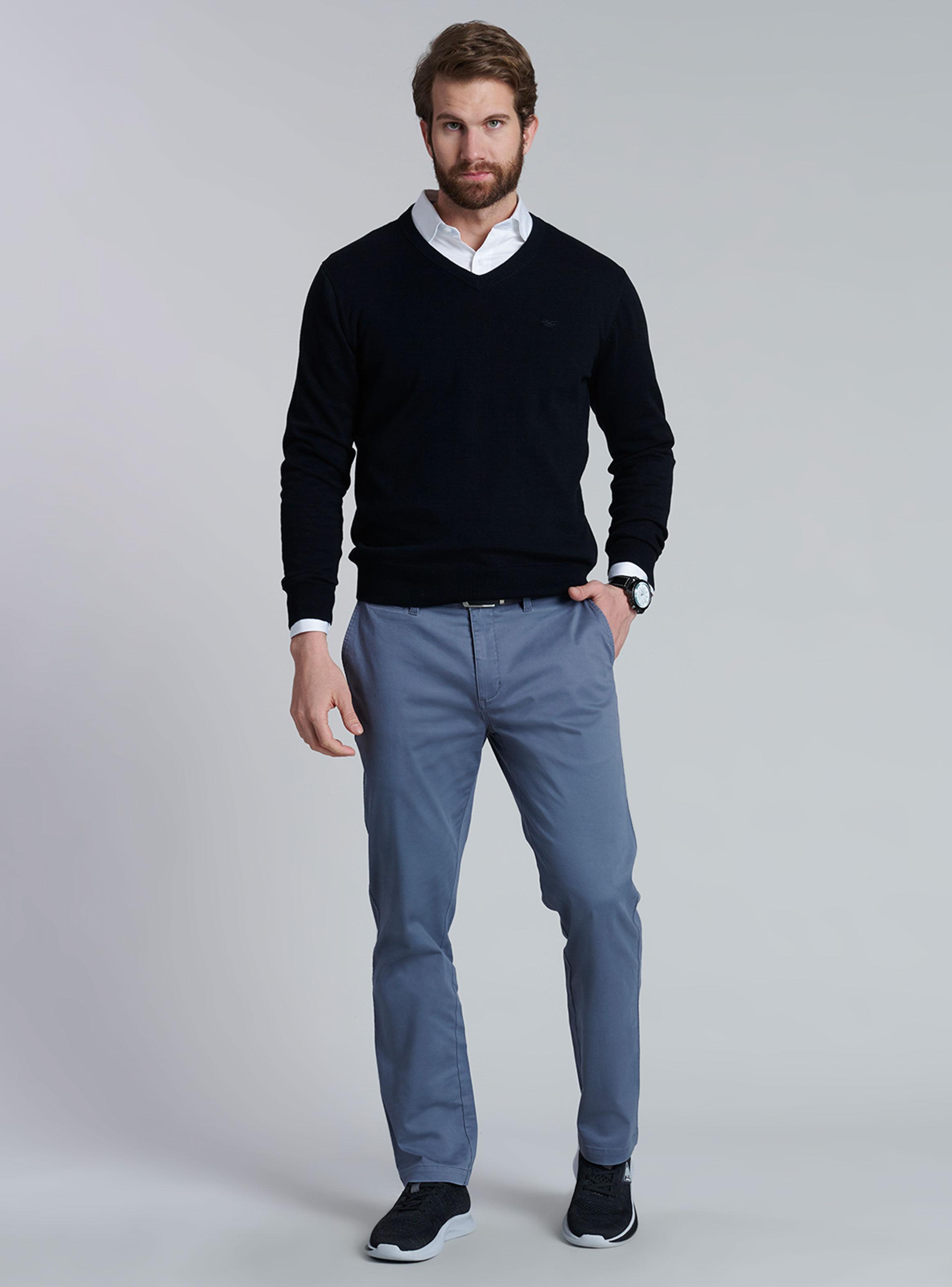 Sweater V Neck Solido-3
