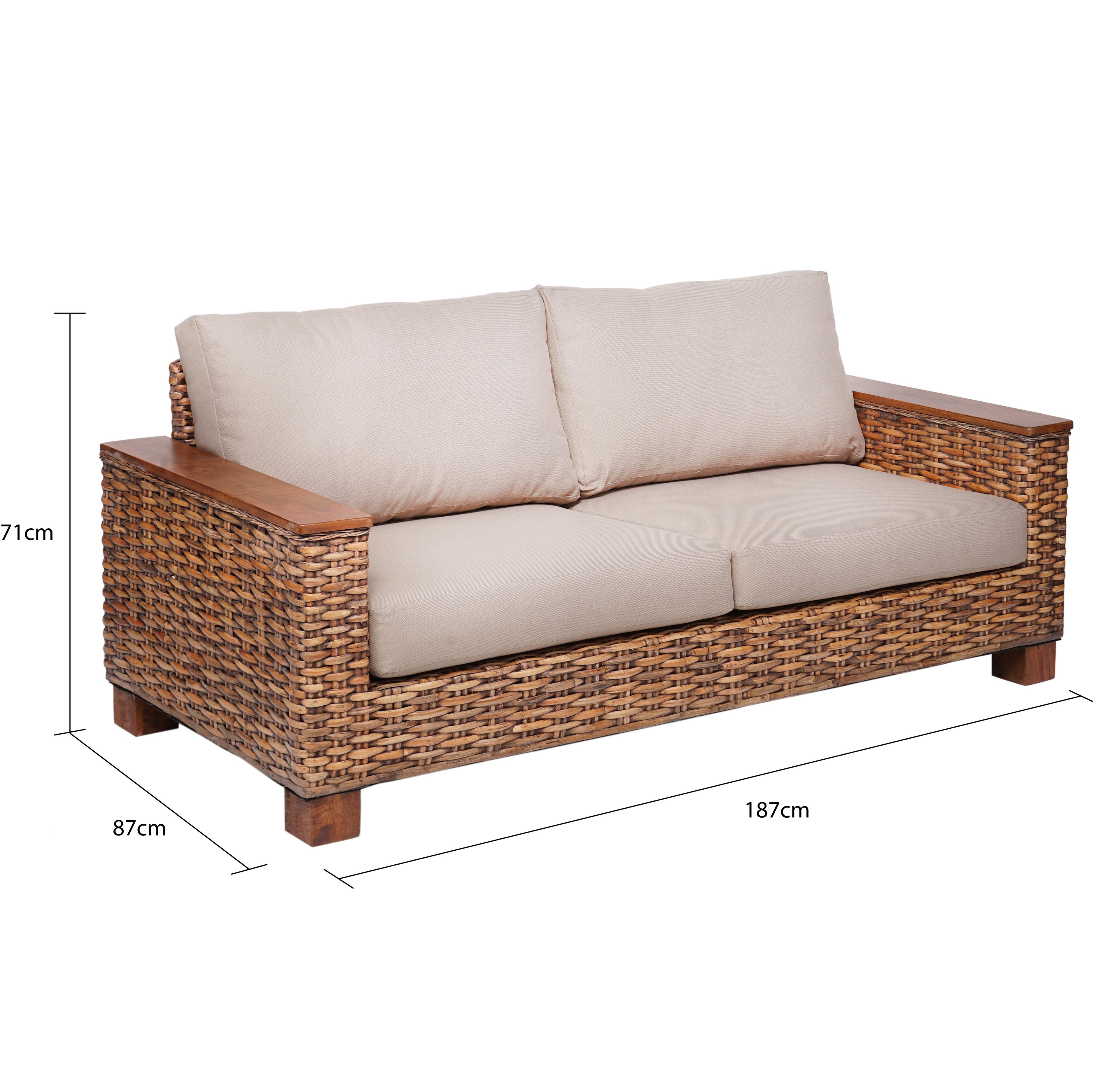 Sofá Victoria 3 Cuerpos Ratán Natural-2