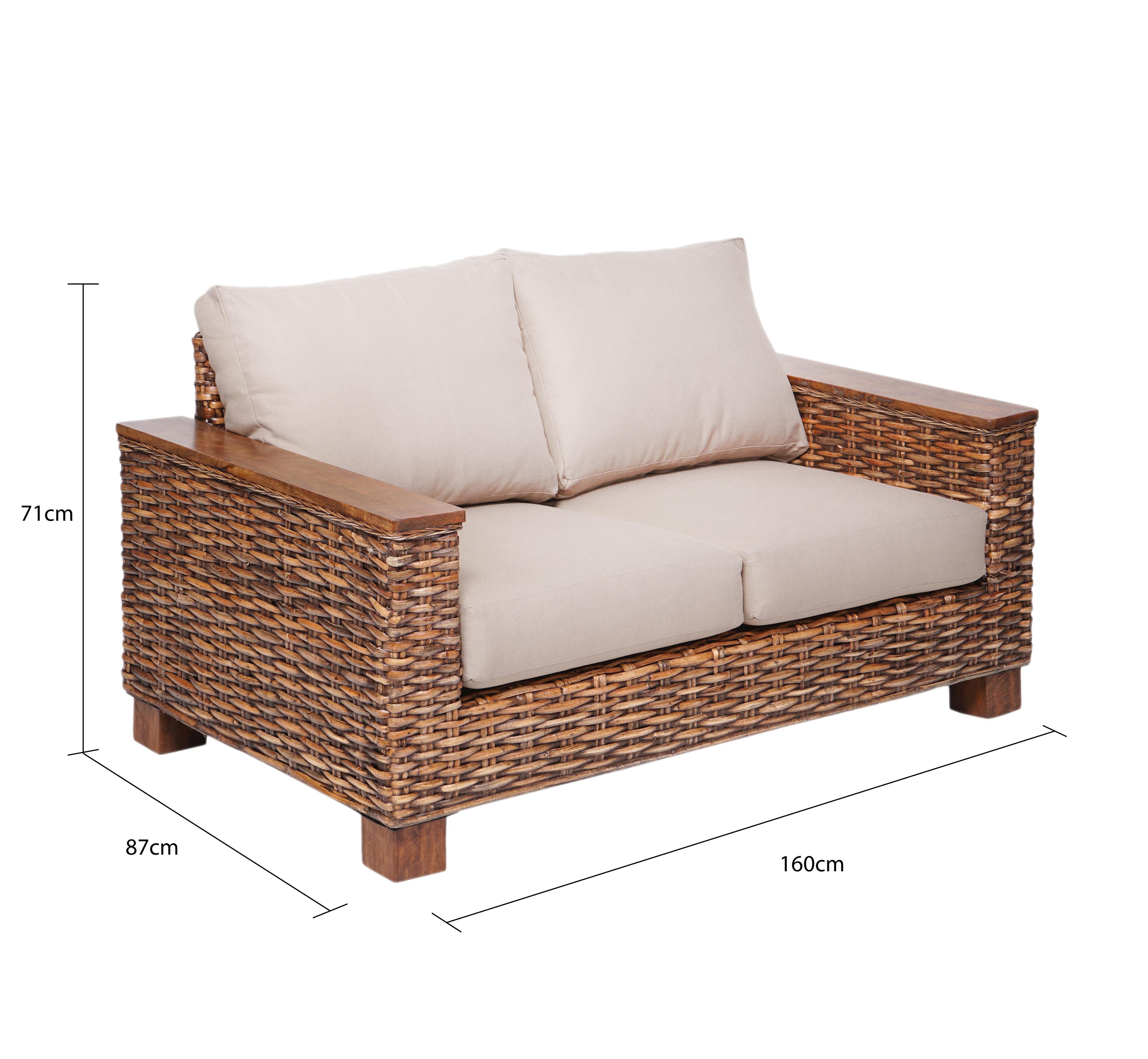 Sofá 2 Cuerpos Victoria Ratán Natural-2