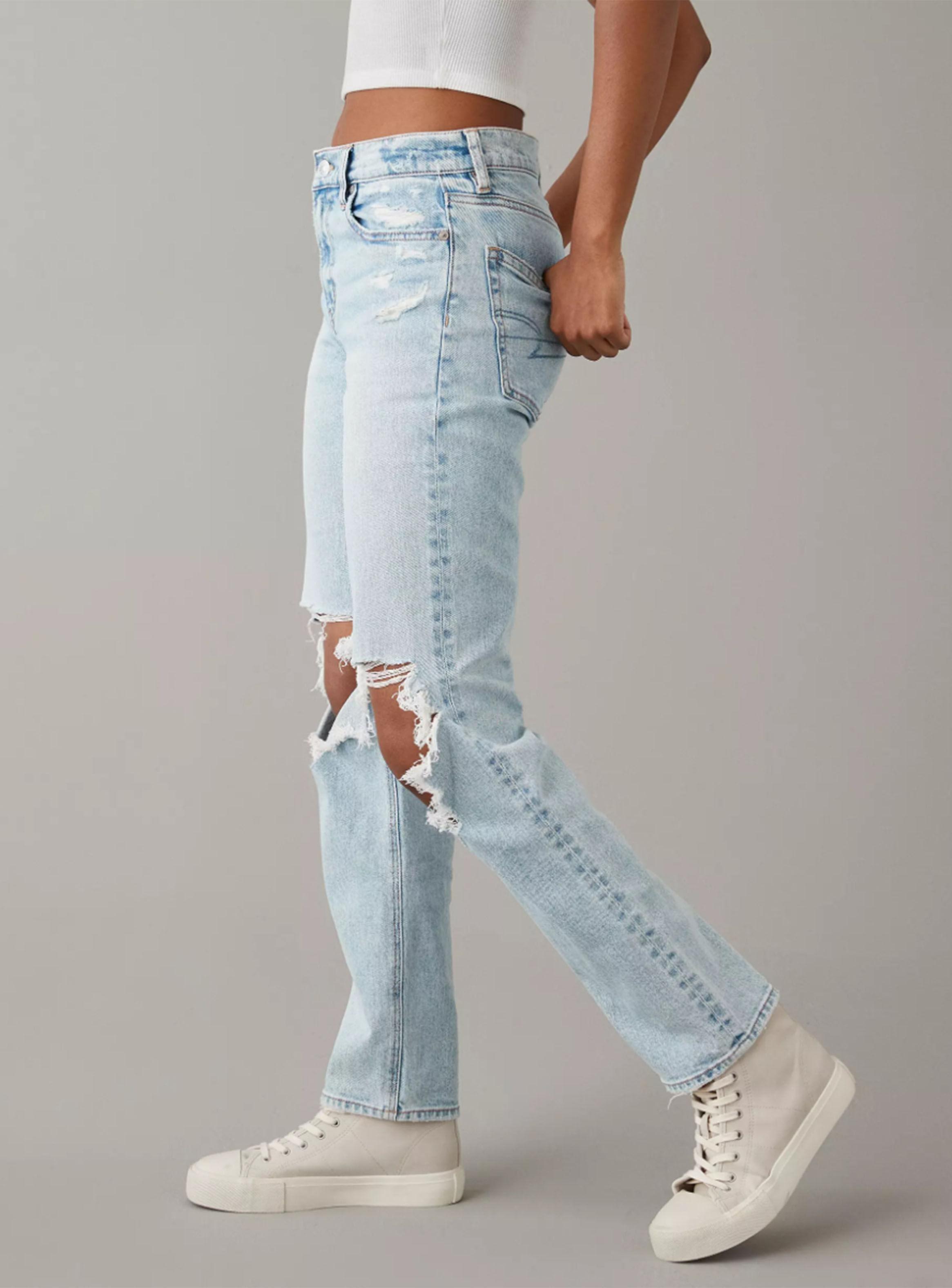 Jeans Stretch Ankle Straight Roturas-2