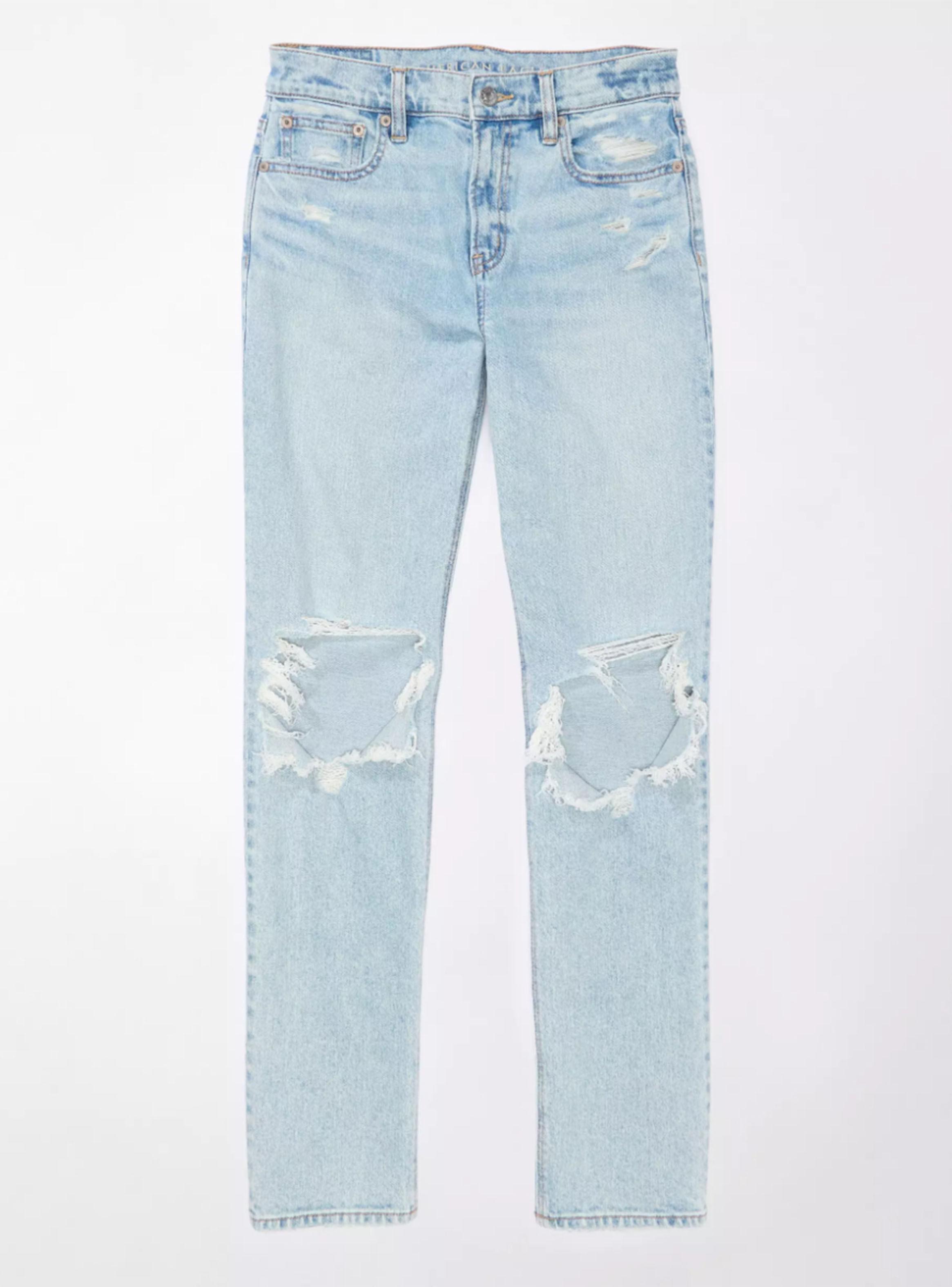 Jeans Stretch Ankle Straight Roturas-3