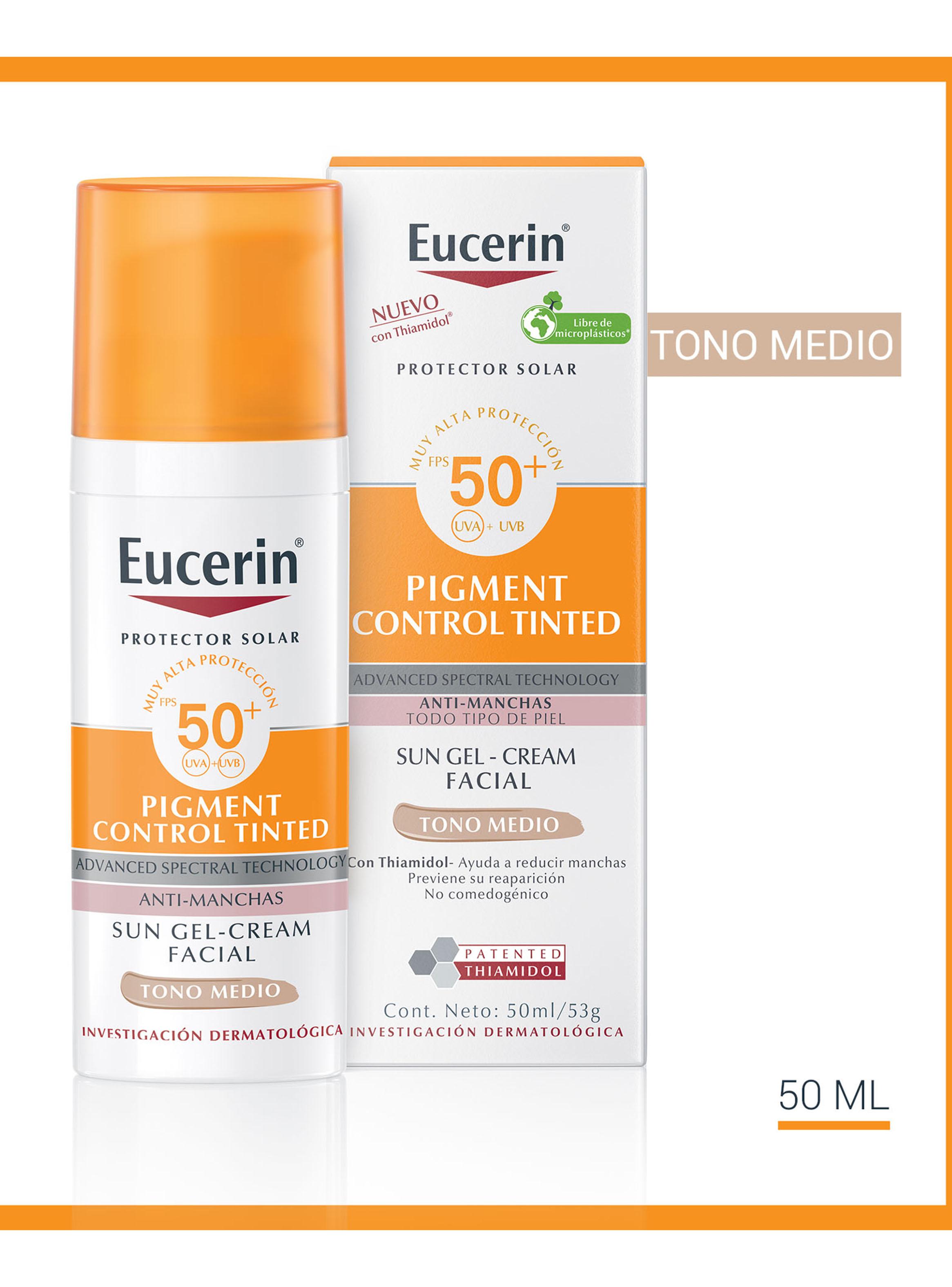 EUCERIN Protector Solar Pigment Control Tono Medio Facial FPS50+ 50ml-1