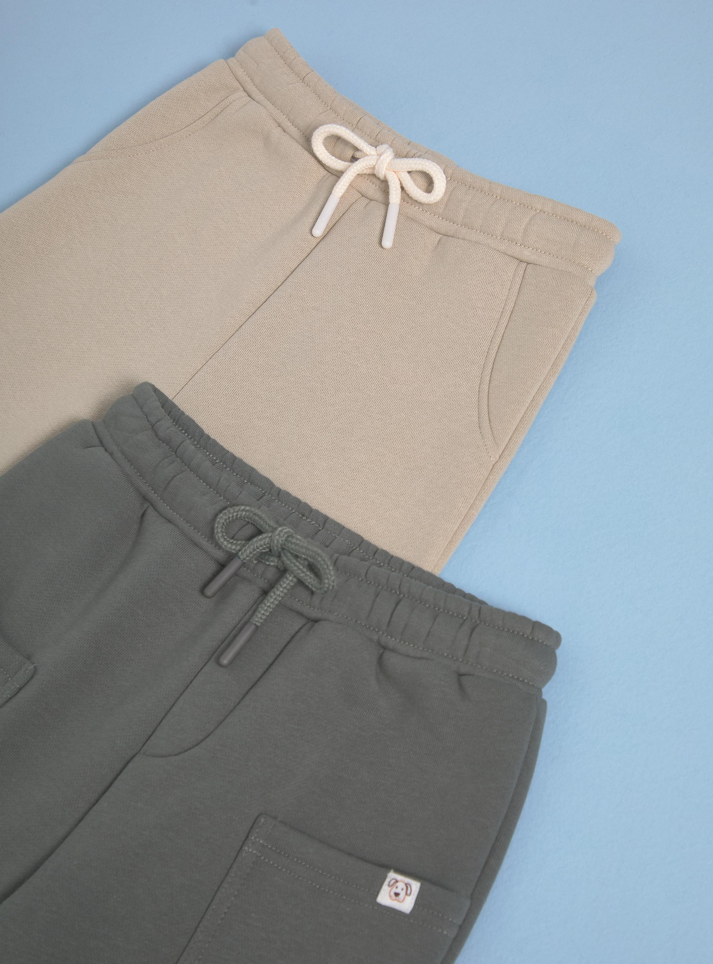 Pantalón Bipack con Cordón y Otro con Bolsillos Cargo-2