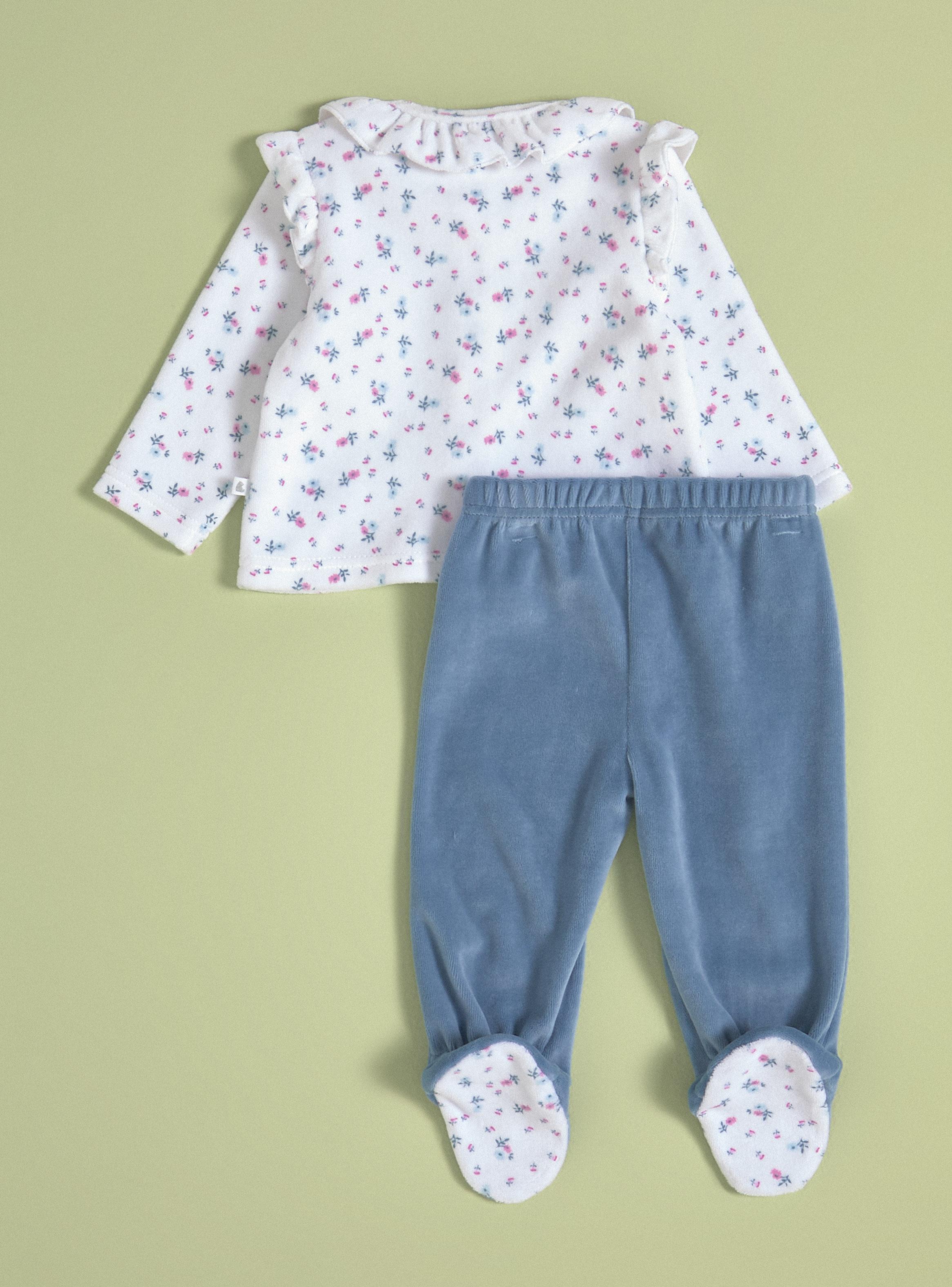 Conjunto con Parte de Arriba Estampada y Pantalón Liso-2