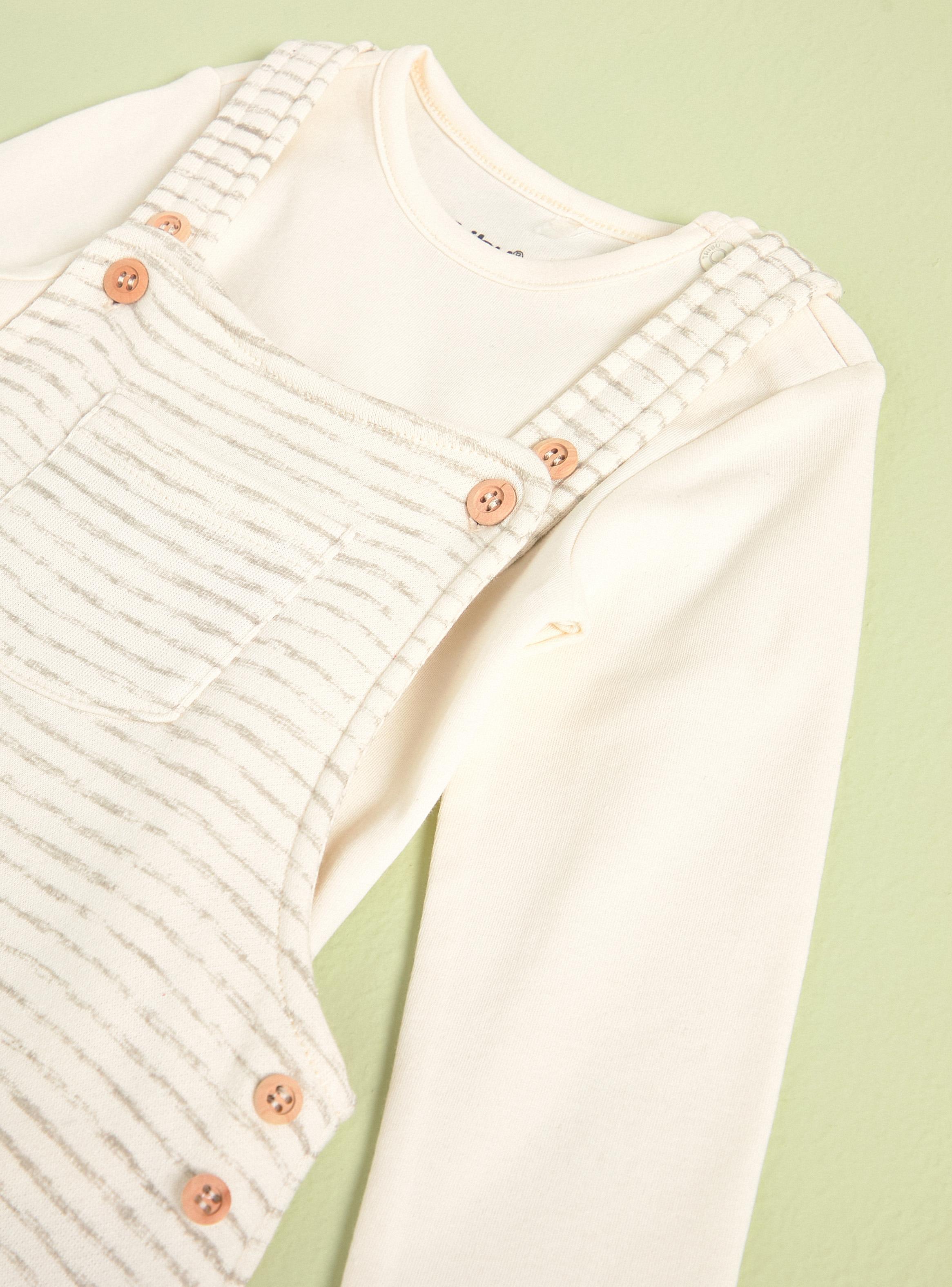 Conjunto de Body y Jardinera Estampada-2