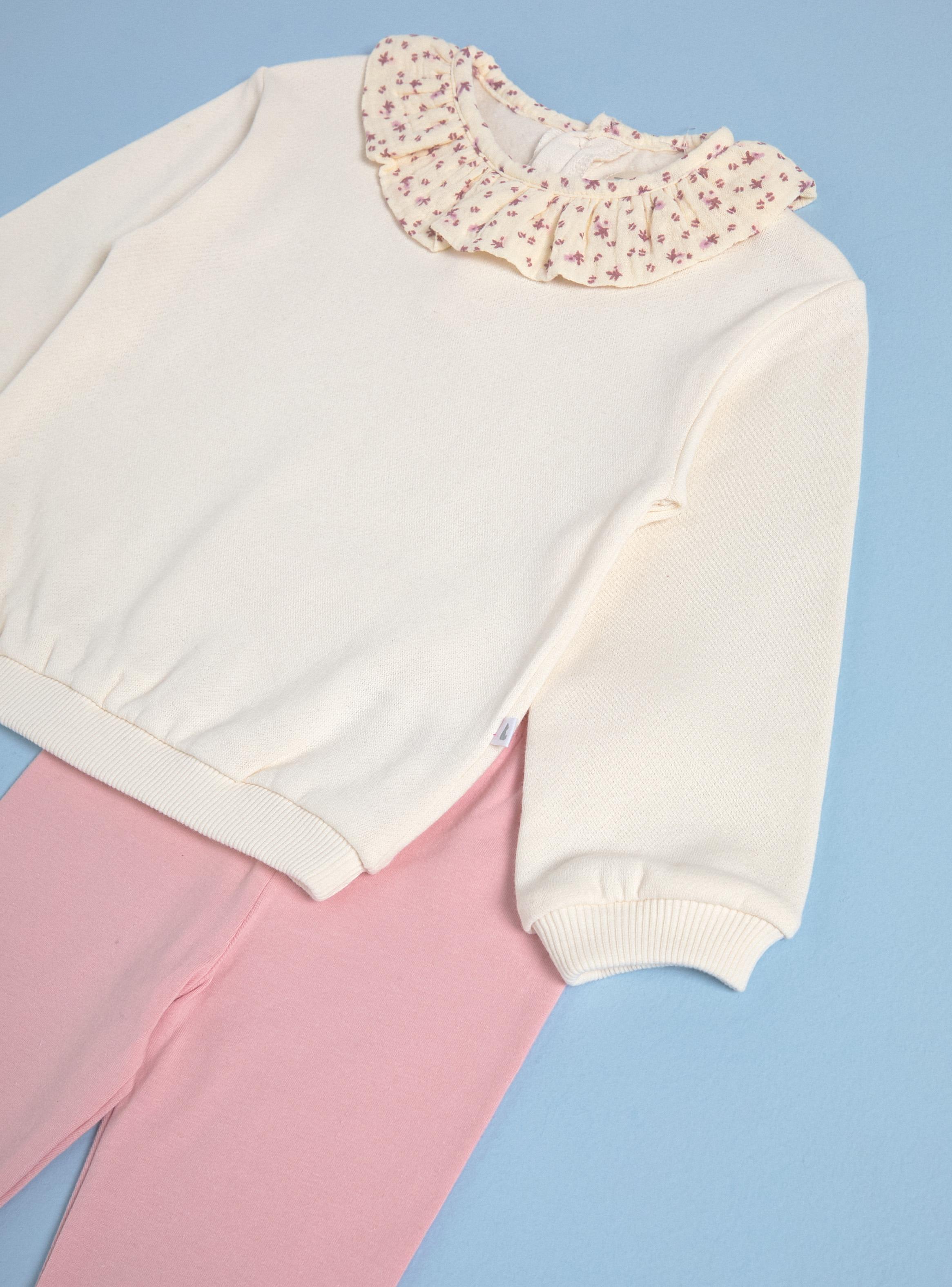 Conjunto de Polerón con Cuello y Calzas Estampadas-2