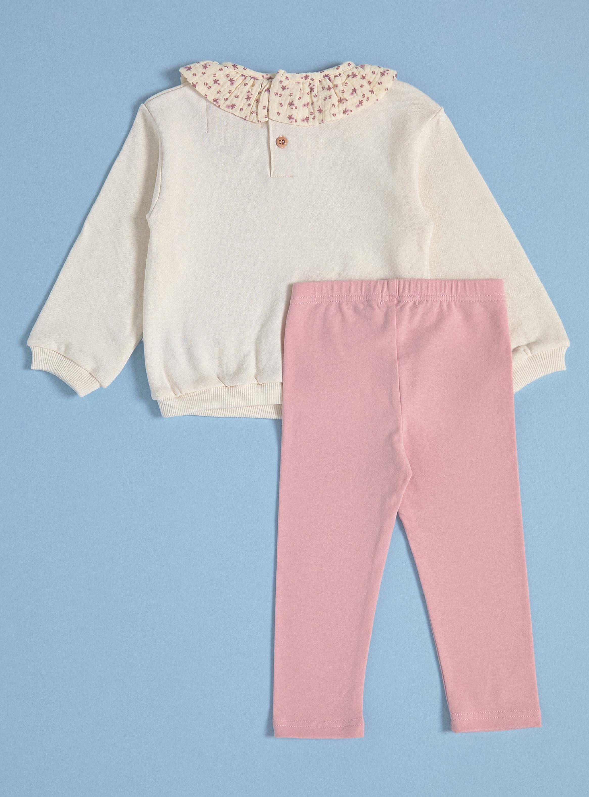 Conjunto de Polerón con Cuello y Calzas Estampadas-2