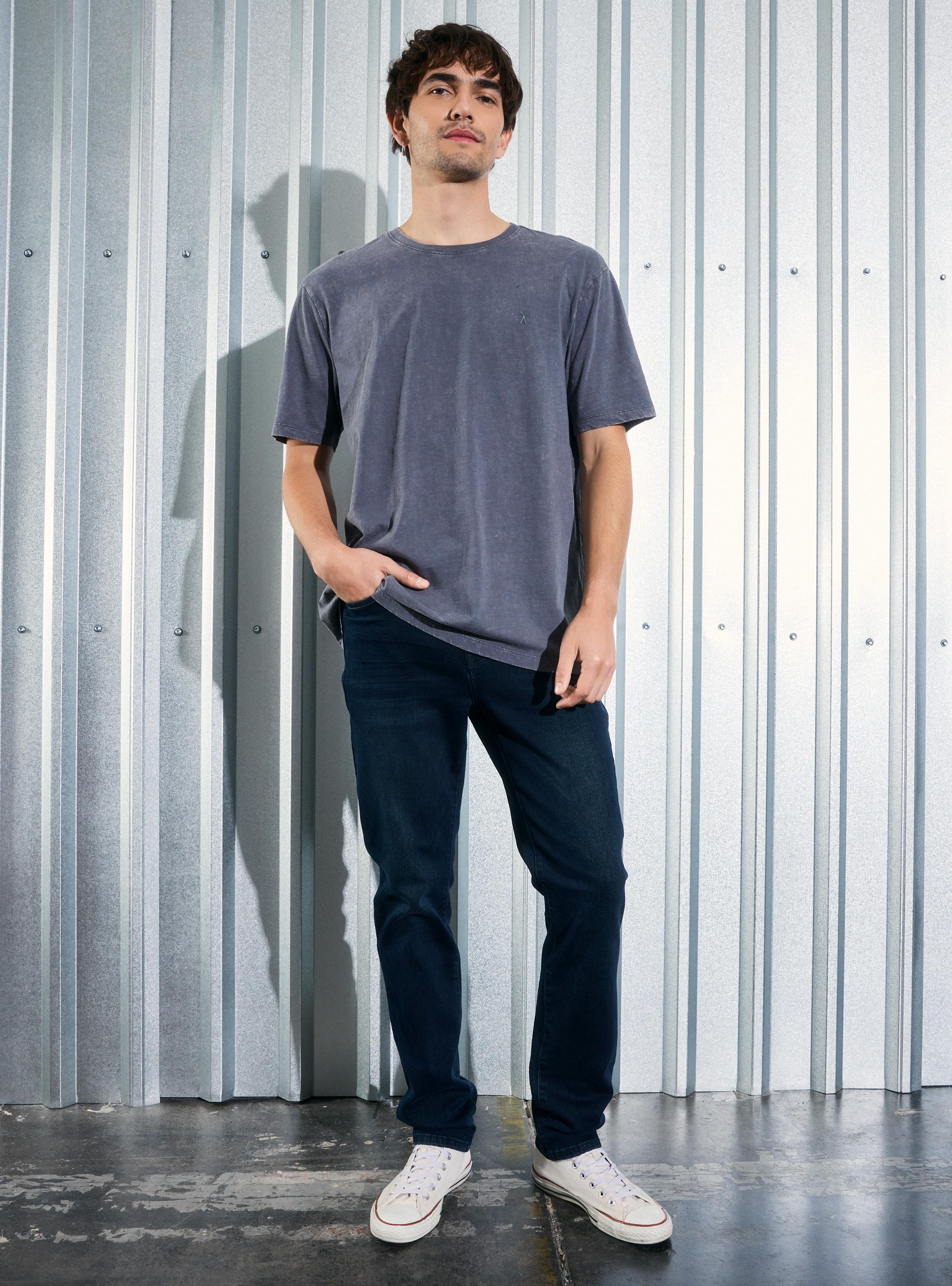 Jeans Slim Azul Oscuro-4