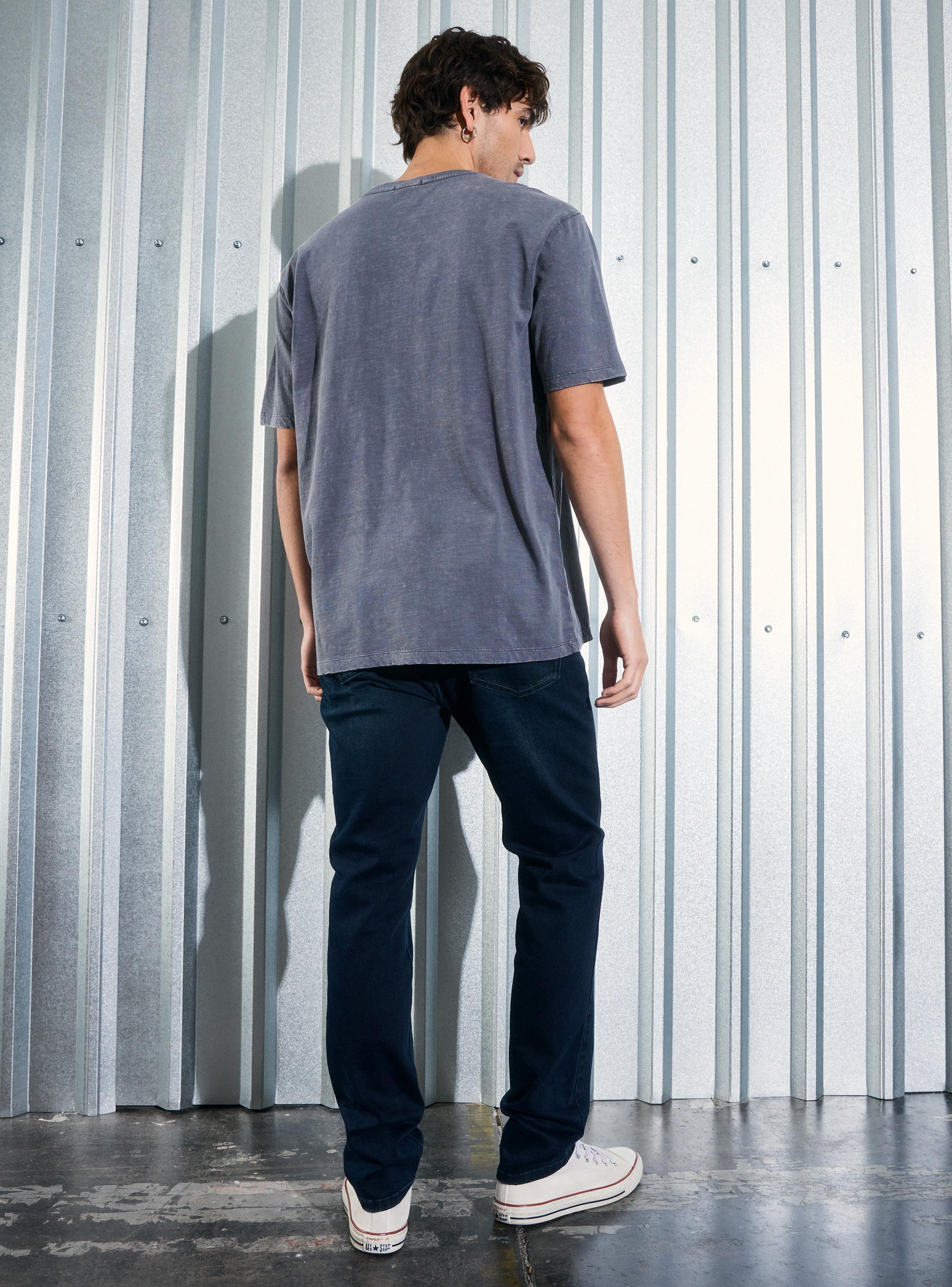 Jeans Slim Azul Oscuro-5