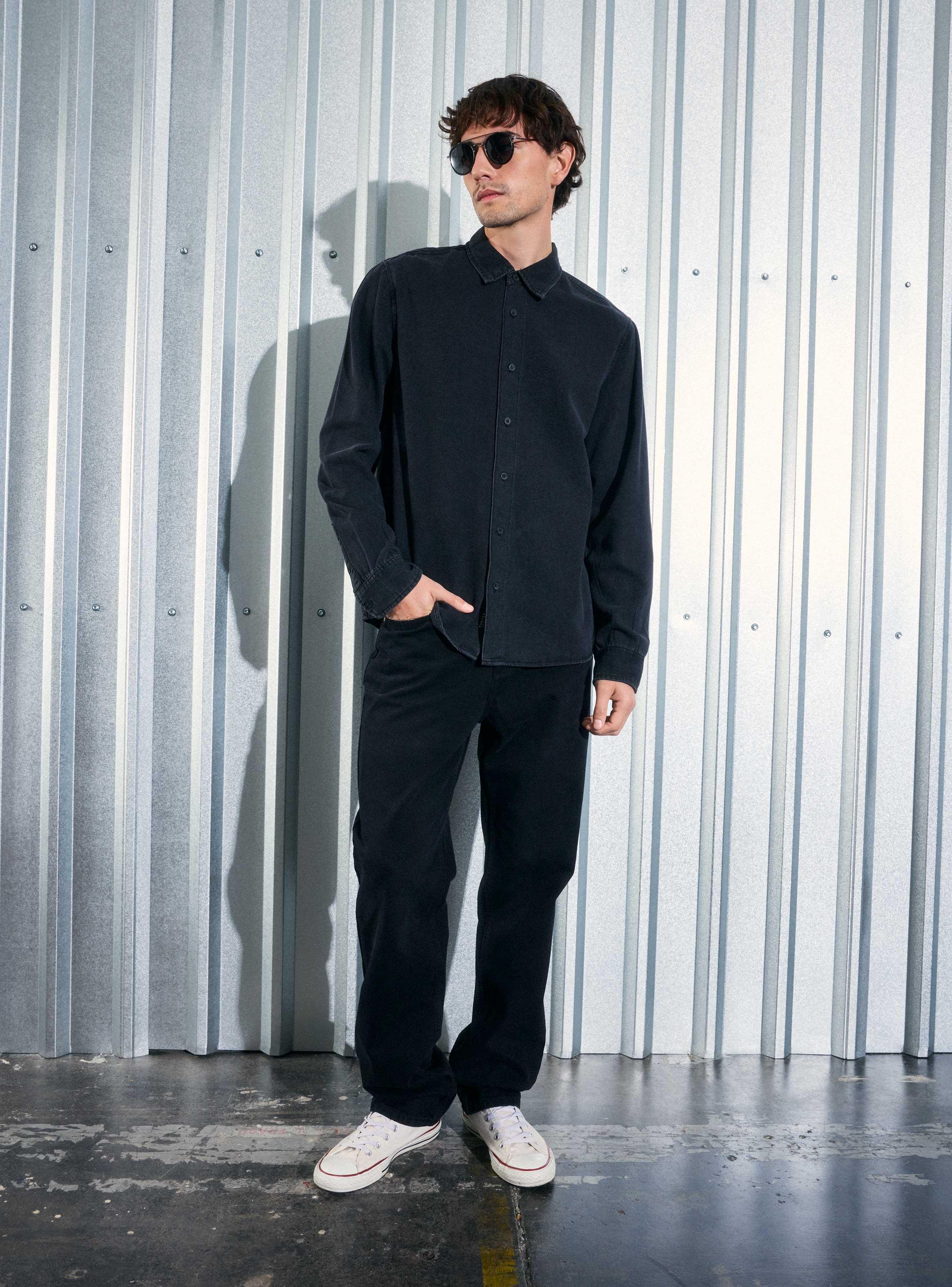 Camisa Jeans Negro-4