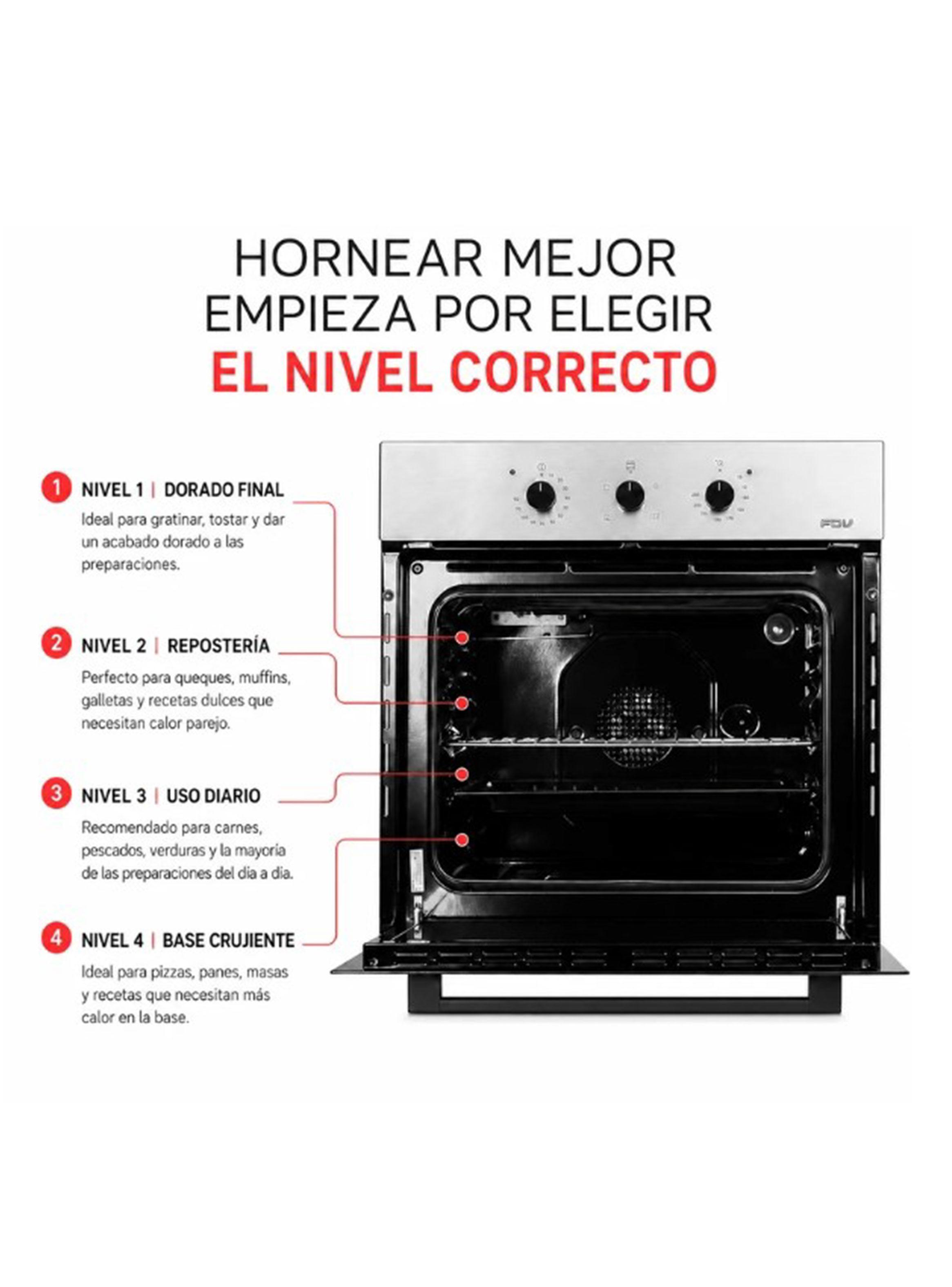 Horno Empotrable Design 60 Litros Negro-1