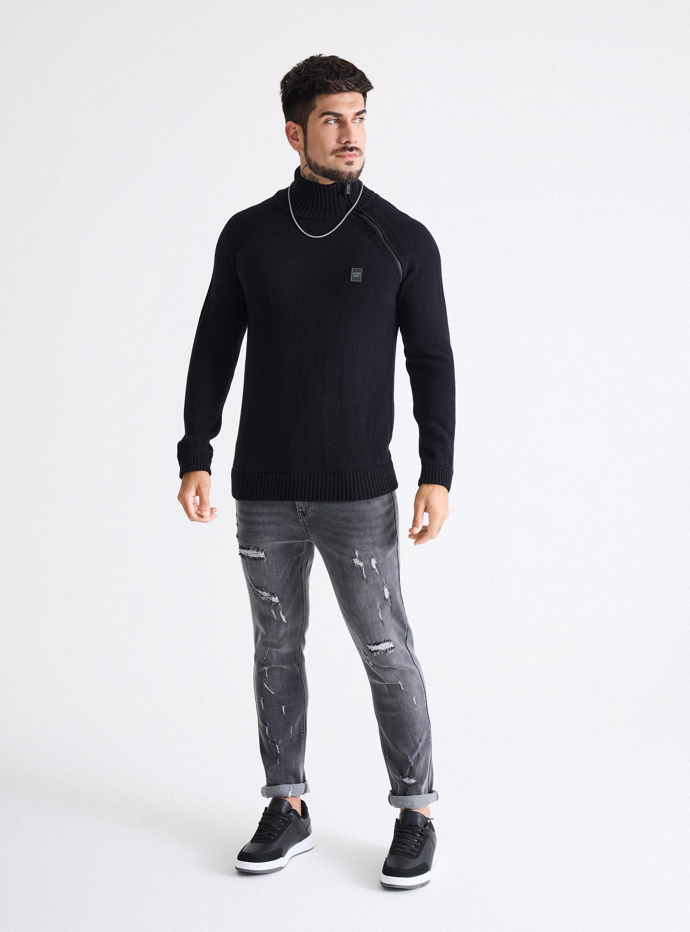 Sweater Cuello Medio con Cierre-4