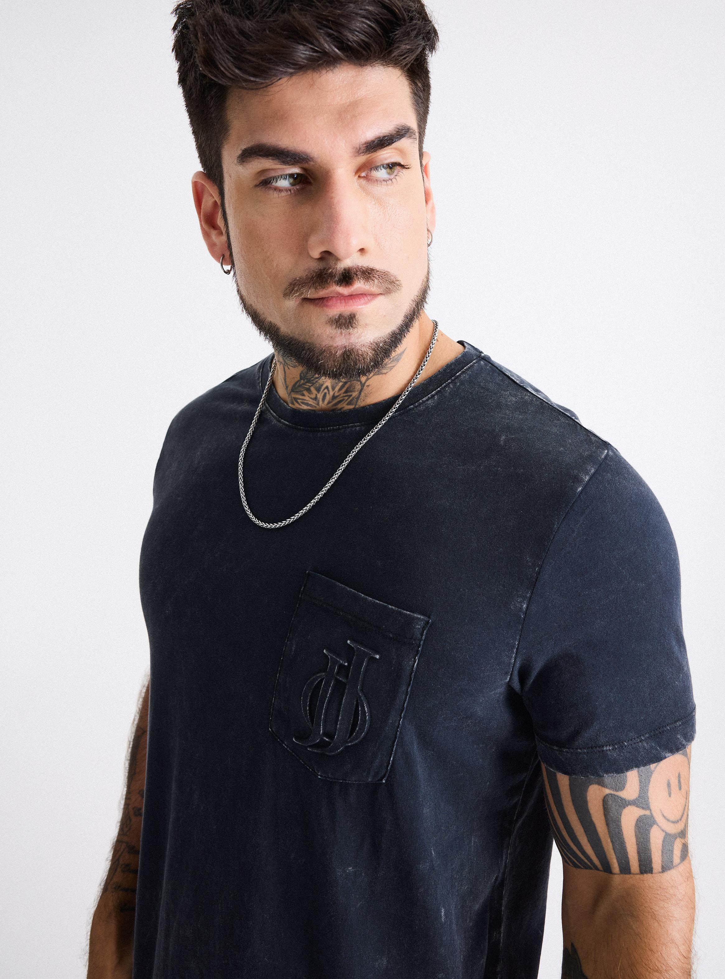 Polera Long Fit Acid Wash-2